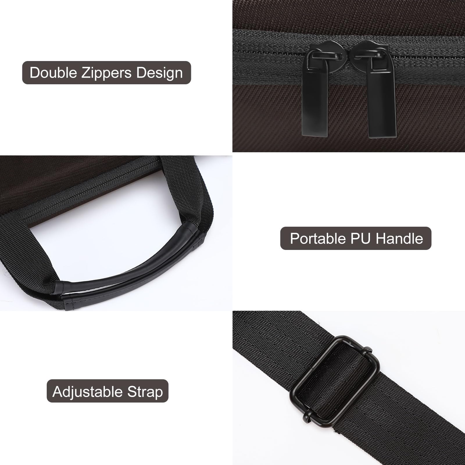 Foto 7 | Funda Rígida Mosiso Para Portátil De 17.3 Pulgadas Con Bolsillo Frontal, Color Marrón - Venta Internacional.