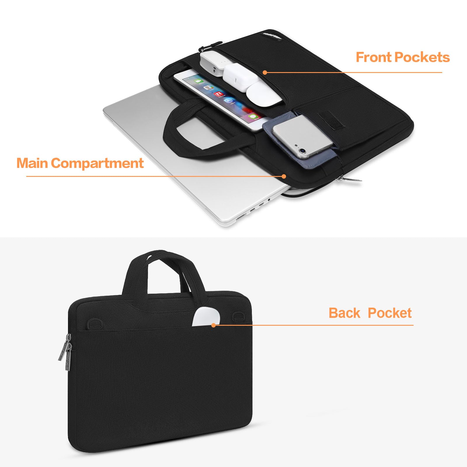 Foto 2 | Bandolera Para Portátil Compatible Con Mosiso, Macbook De 13 A 14 Pulgadas - Venta Internacional.