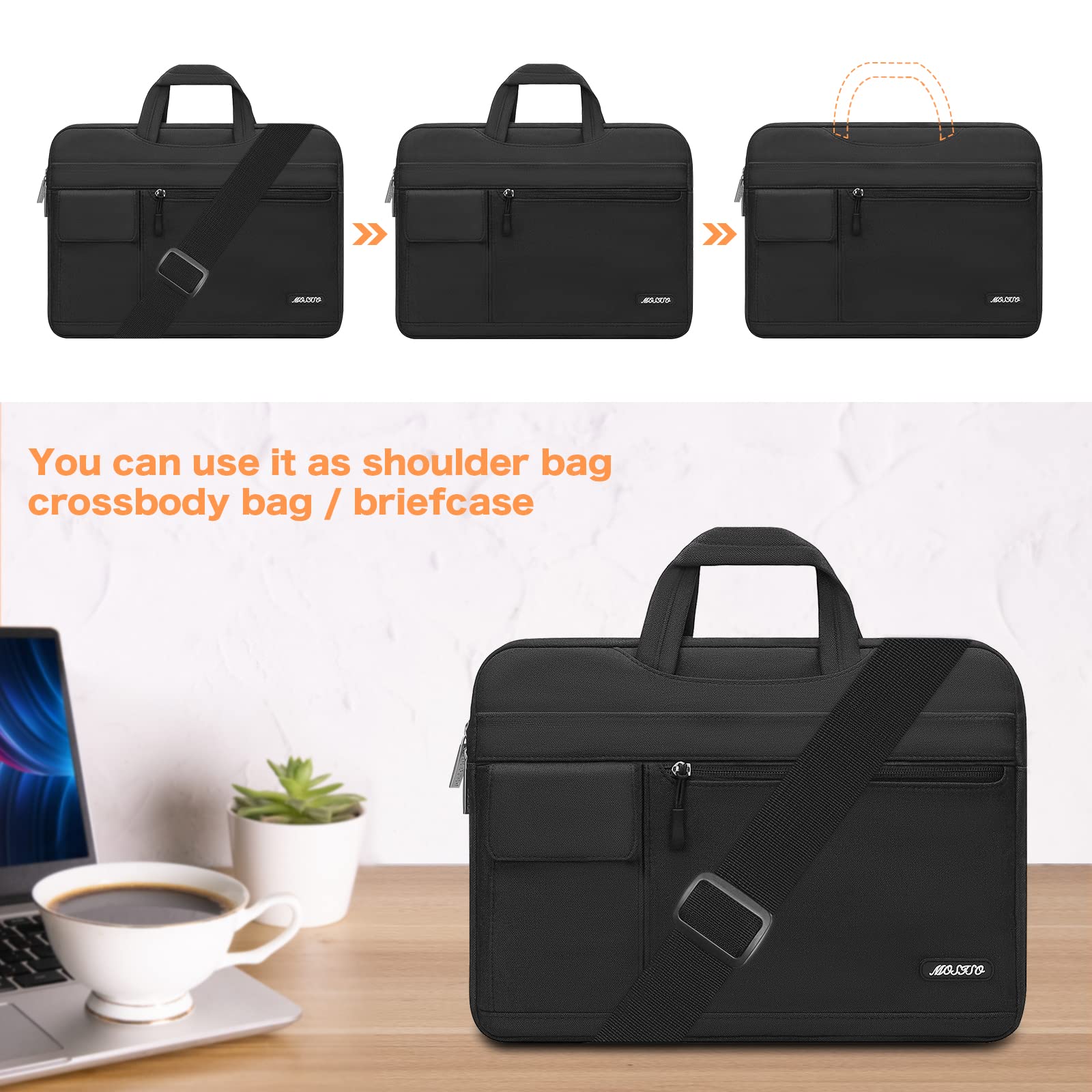 Foto 4 | Bandolera Para Portátil Compatible Con Mosiso, Macbook De 13 A 14 Pulgadas - Venta Internacional.