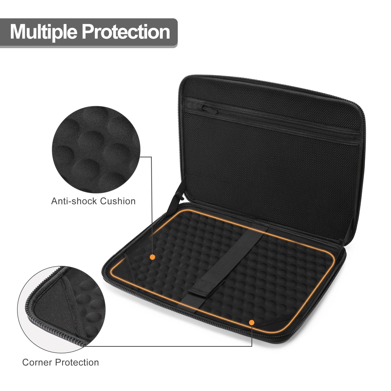 Foto 4 pulgar | Funda Rígida Mosiso Para Portátil De 15.6 Pulgadas, Color Negro Waterpr - Venta Internacional.