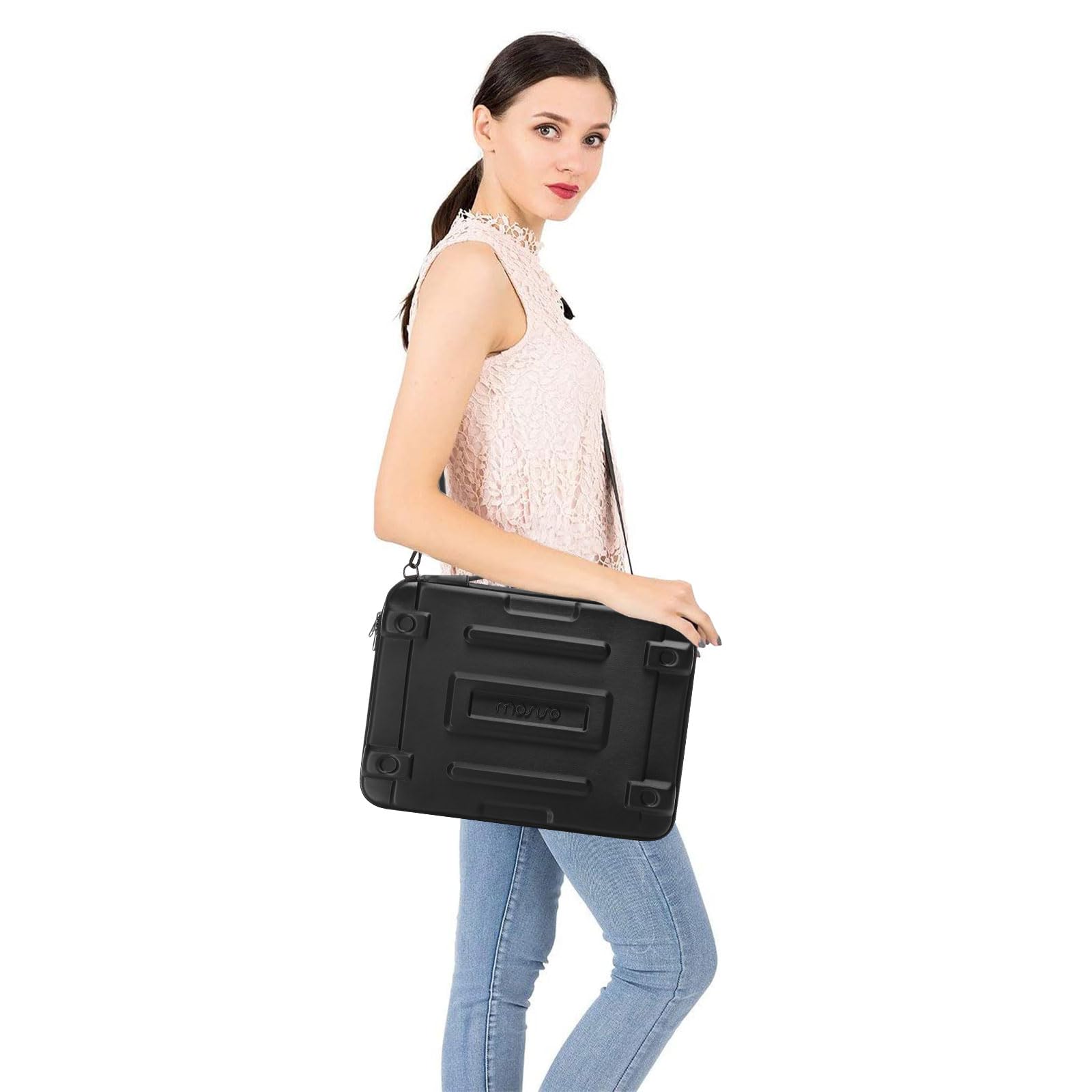 Foto 6 | Funda Rígida Mosiso Para Portátil De 15.6 Pulgadas, Color Negro Waterpr - Venta Internacional.