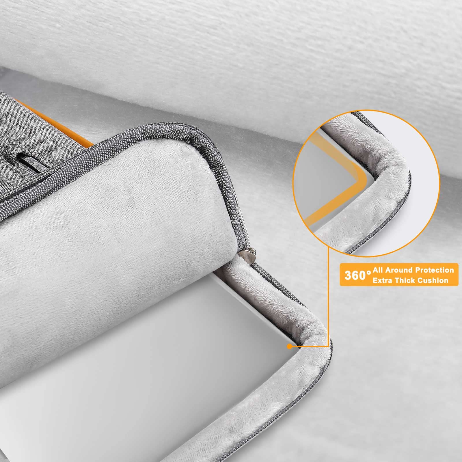 Foto 3 | Bandolera Para Portátil Mosiso 360 Protective 13 Pulgadas, Gris - Venta Internacional.