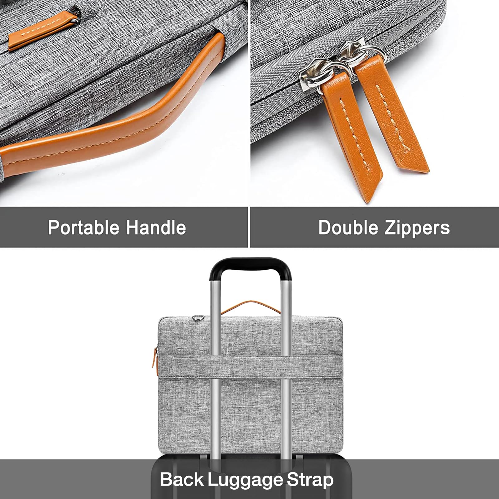 Foto 4 | Bandolera Para Portátil Mosiso 360 Protective 13 Pulgadas, Gris - Venta Internacional.