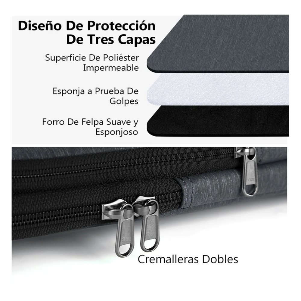 Foto 6 pulgar | Impermeable Funda Para Laptop 15-15.6 Pulgadas Belug, Gris Oscuro
