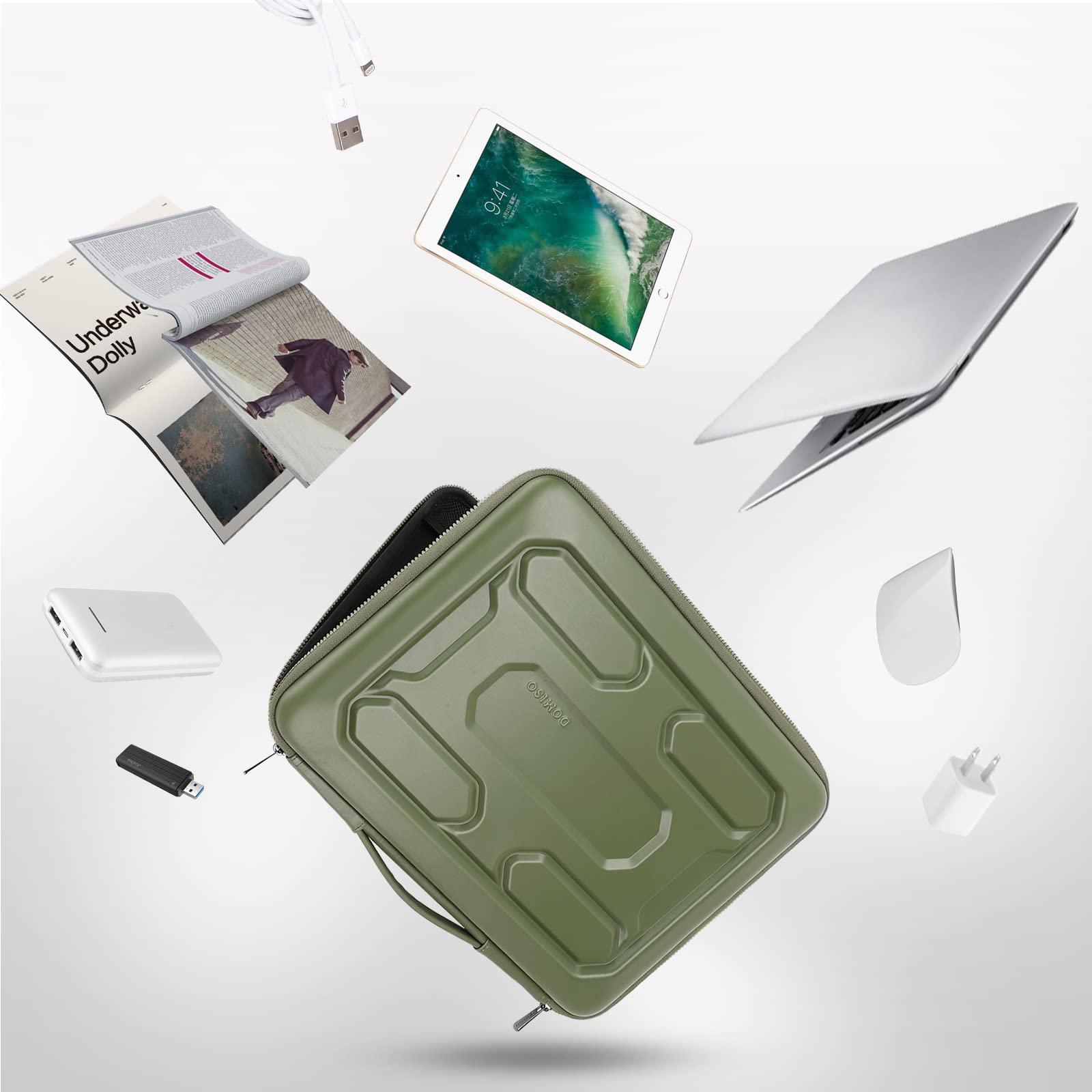Foto 7 pulgar | Funda para Portátil Doiso de 15.6 Pulgadas Verde - Venta Internacional
