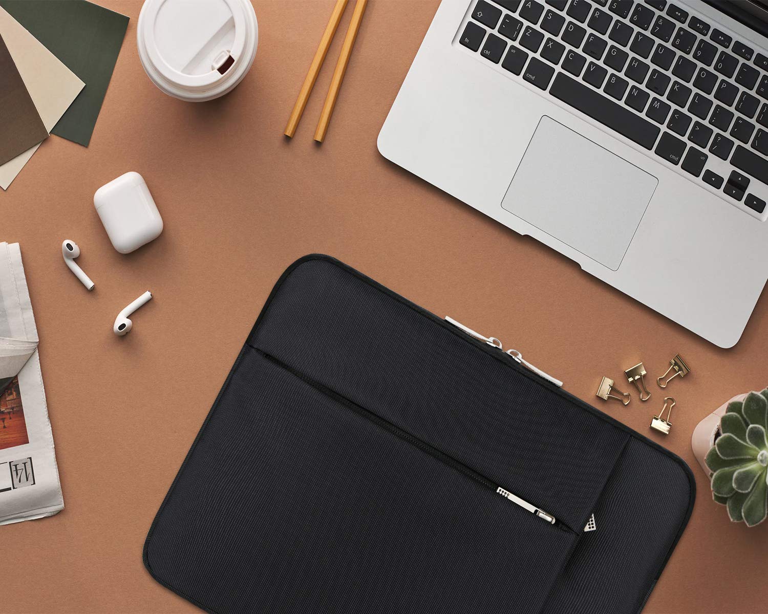 Foto 8 pulgar | Funda Para Portátil Lacdo De 13 Pulgadas Para Macbook Air/pro, Color Negro - Venta Internacional.