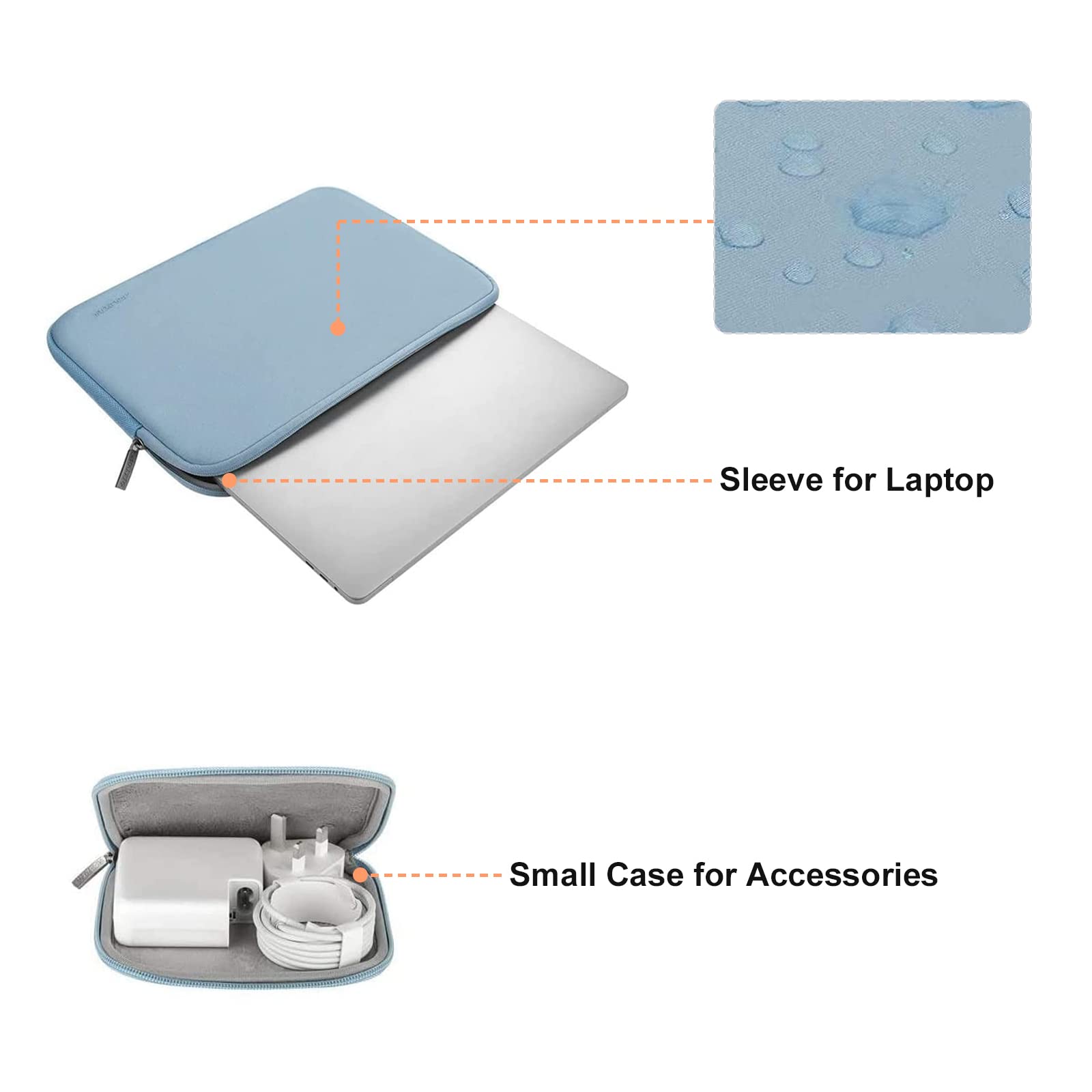 Foto 2 | Funda Mosiso Para Portátil Macbook Air/pro 13/14 De 13.3 Pulgadas, Azul - Venta Internacional.