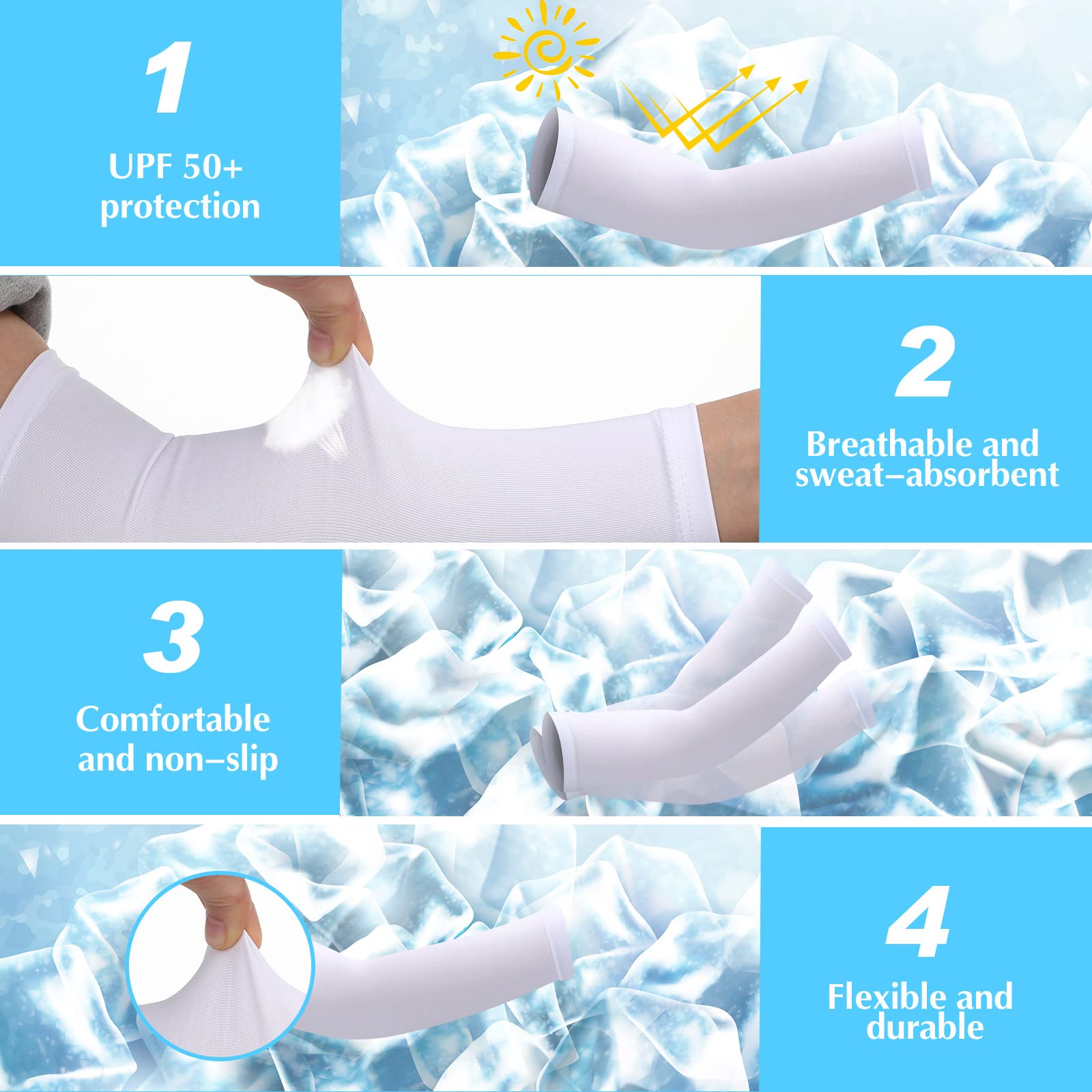 Foto 4 pulgar | Manguitos Satinior Kids Cooling Para Béisbol Y Voleibol - Venta Internacional.