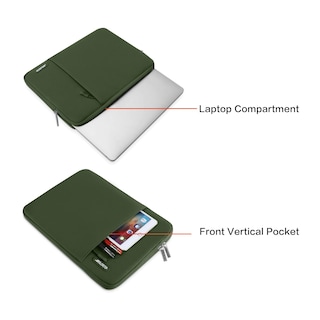 Foto 2 | Funda para Laptop Mosiso 13,3 '' Verde Militar - Venta Internacional