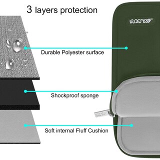 Foto 4 | Funda para Laptop Mosiso 13,3 '' Verde Militar - Venta Internacional