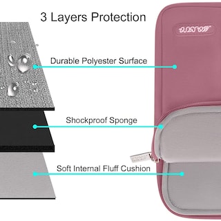 Foto 3 | Funda para Laptop Mosiso 13,3 '' Rosa - Venta Internacional