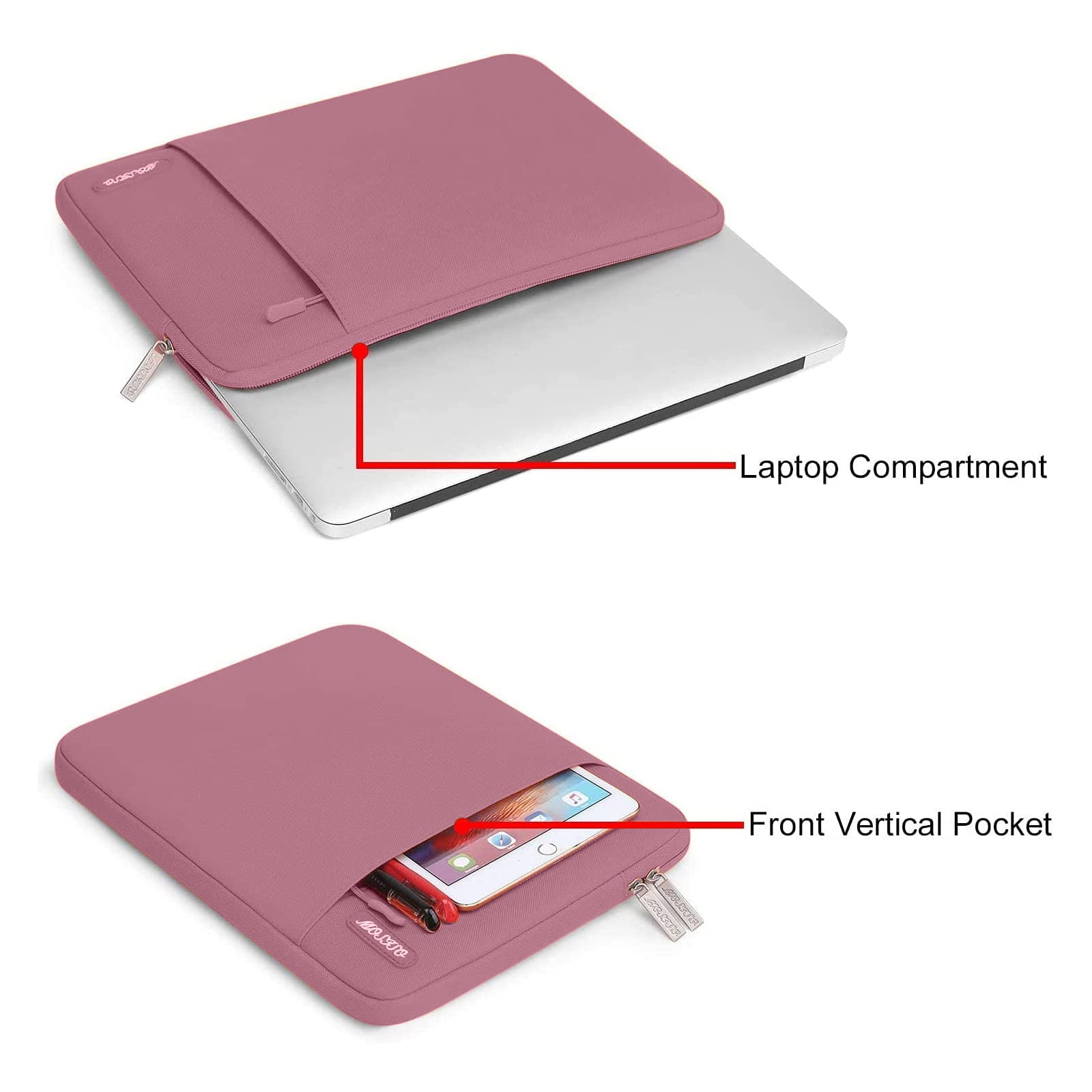 Foto 5 pulgar | Funda para Laptop Mosiso 13,3 '' Rosa - Venta Internacional