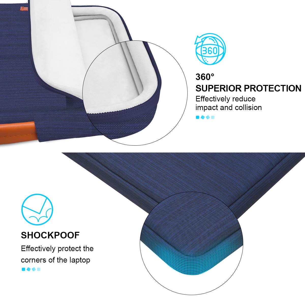 Foto 3 | Funda para Laptop 13 Pulgadas Lacdo Azul-Venta Internacional