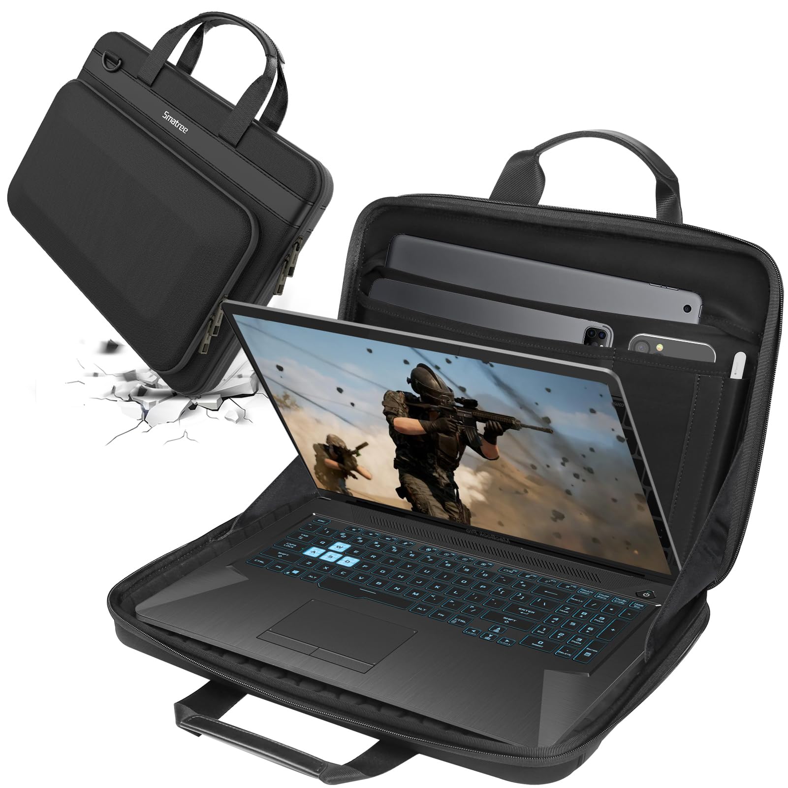 Foto 2 pulgar | Funda para Laptop de 16 Pulgadas Smatree Negro-Venta Internacional