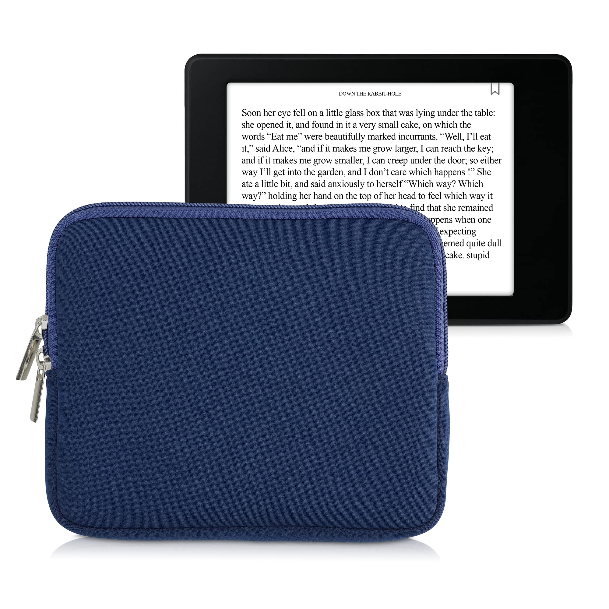 Foto 2 pulgar | Funda Para Lector De Libros Electrónicos Kwmobile, Neopreno, Azul Oscuro, Tamaño 17,5 X 14,7 Cm - Venta Internacional.