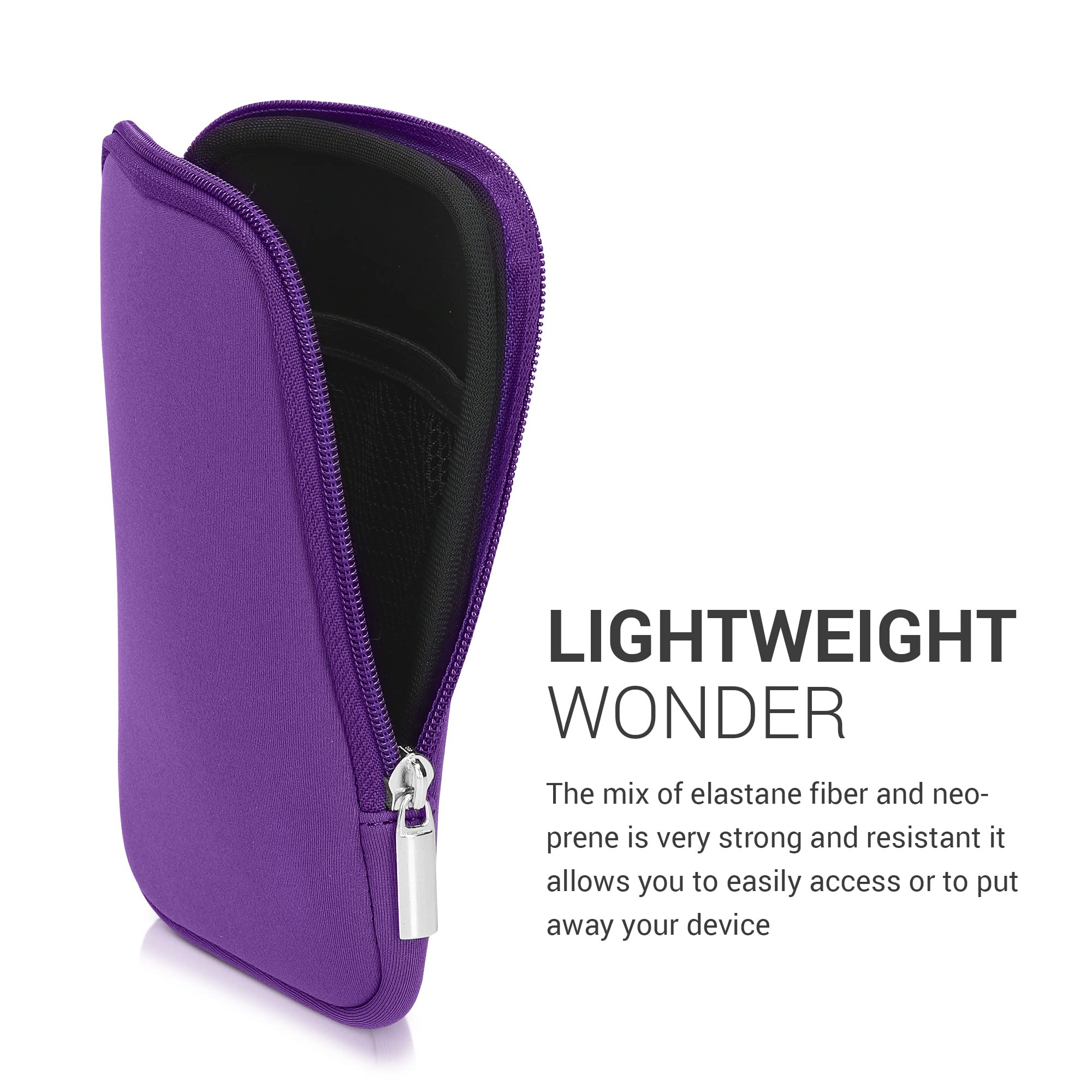 Foto 4 | Funda Para Lector De Libros Electrónicos Kwmobile, Neopreno, Tamaño 6, Universal, Violeta - Venta Internacional.