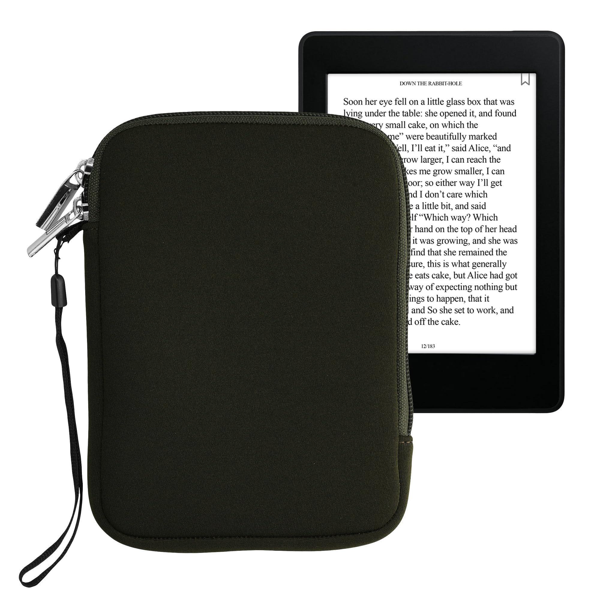 Foto 1 | Funda Para Lector De Libros Electrónicos Kwmobile, Neopreno, Tamaño 6, Universal, Verde Oscuro - Venta Internacional.