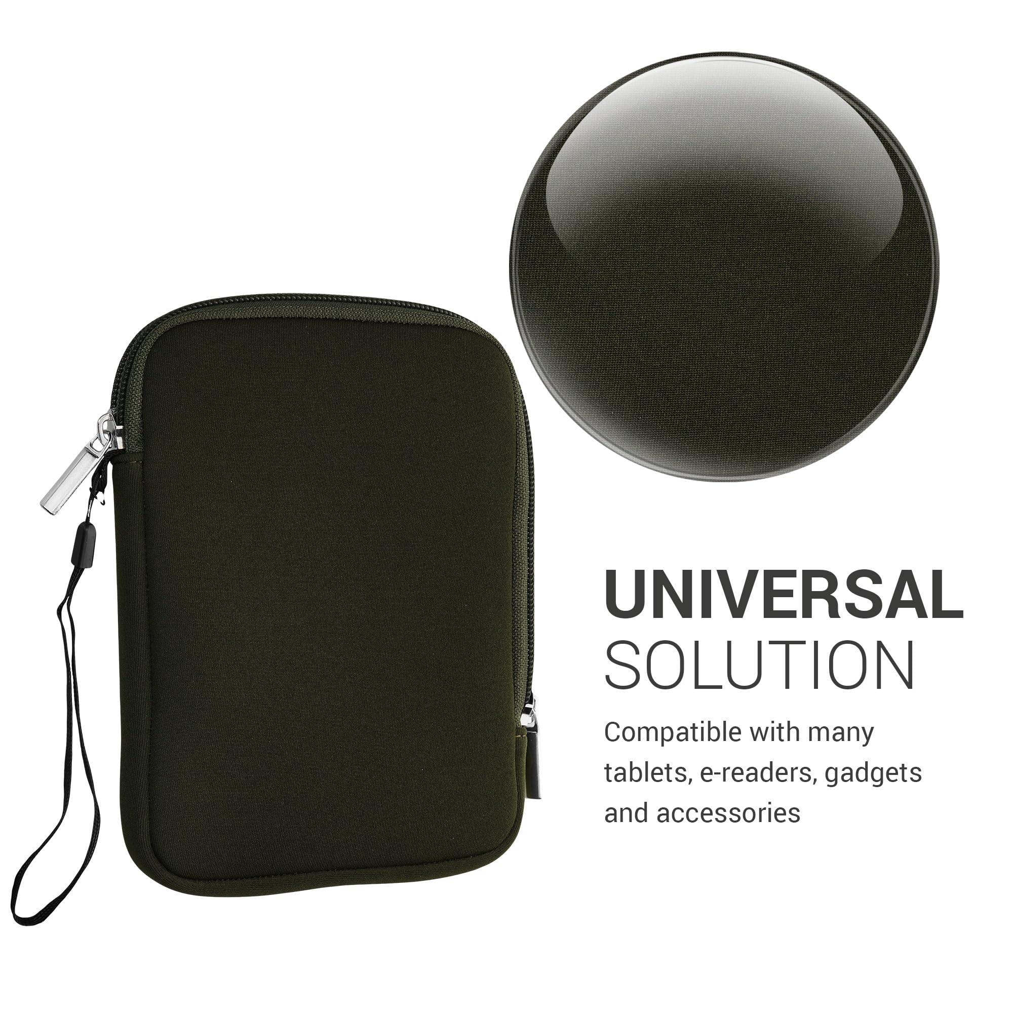 Foto 6 pulgar | Funda Para Lector De Libros Electrónicos Kwmobile, Neopreno, Tamaño 6, Universal, Verde Oscuro - Venta Internacional.
