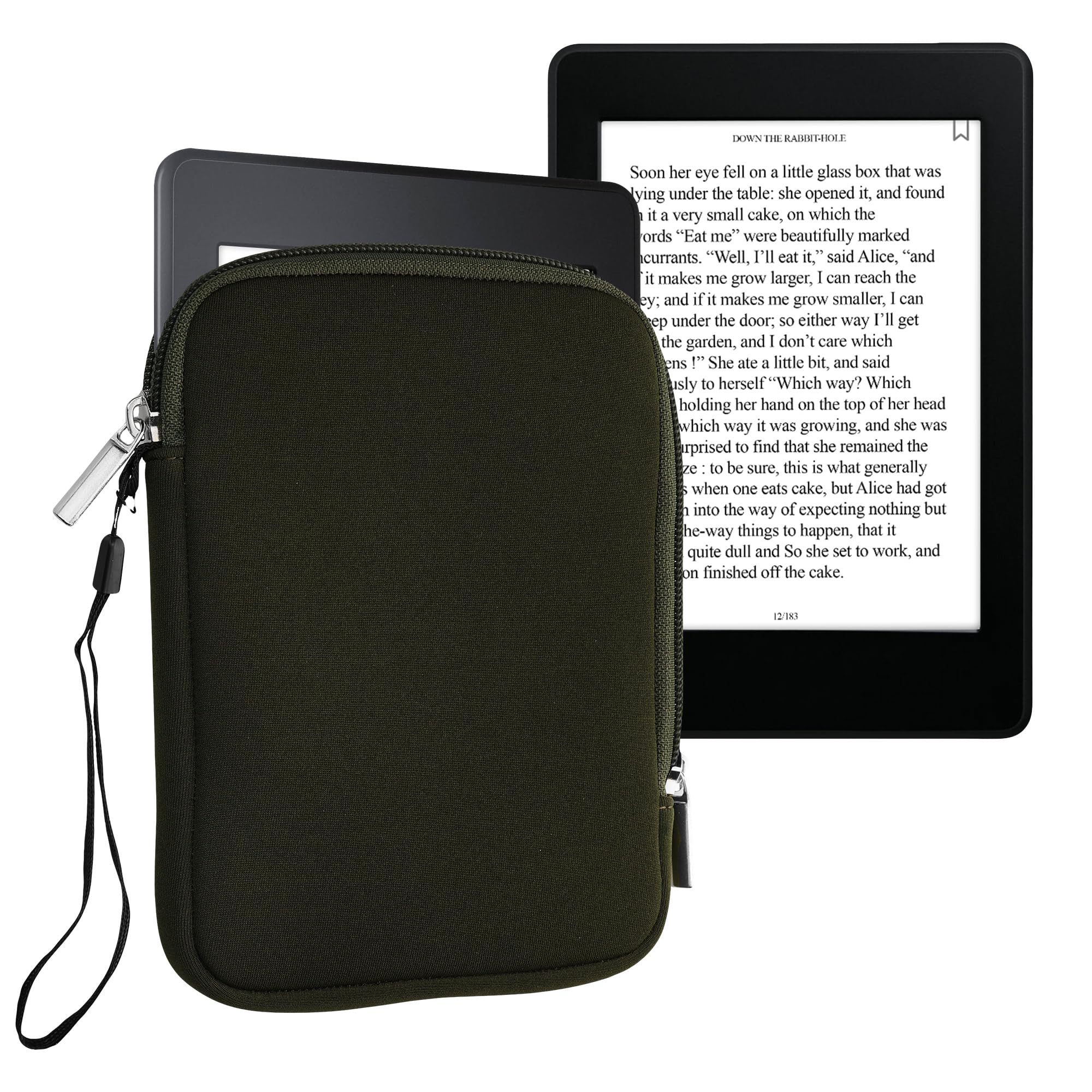 Foto 6 | Funda Para Lector De Libros Electrónicos Kwmobile, Neopreno, Tamaño 6, Universal, Verde Oscuro - Venta Internacional.