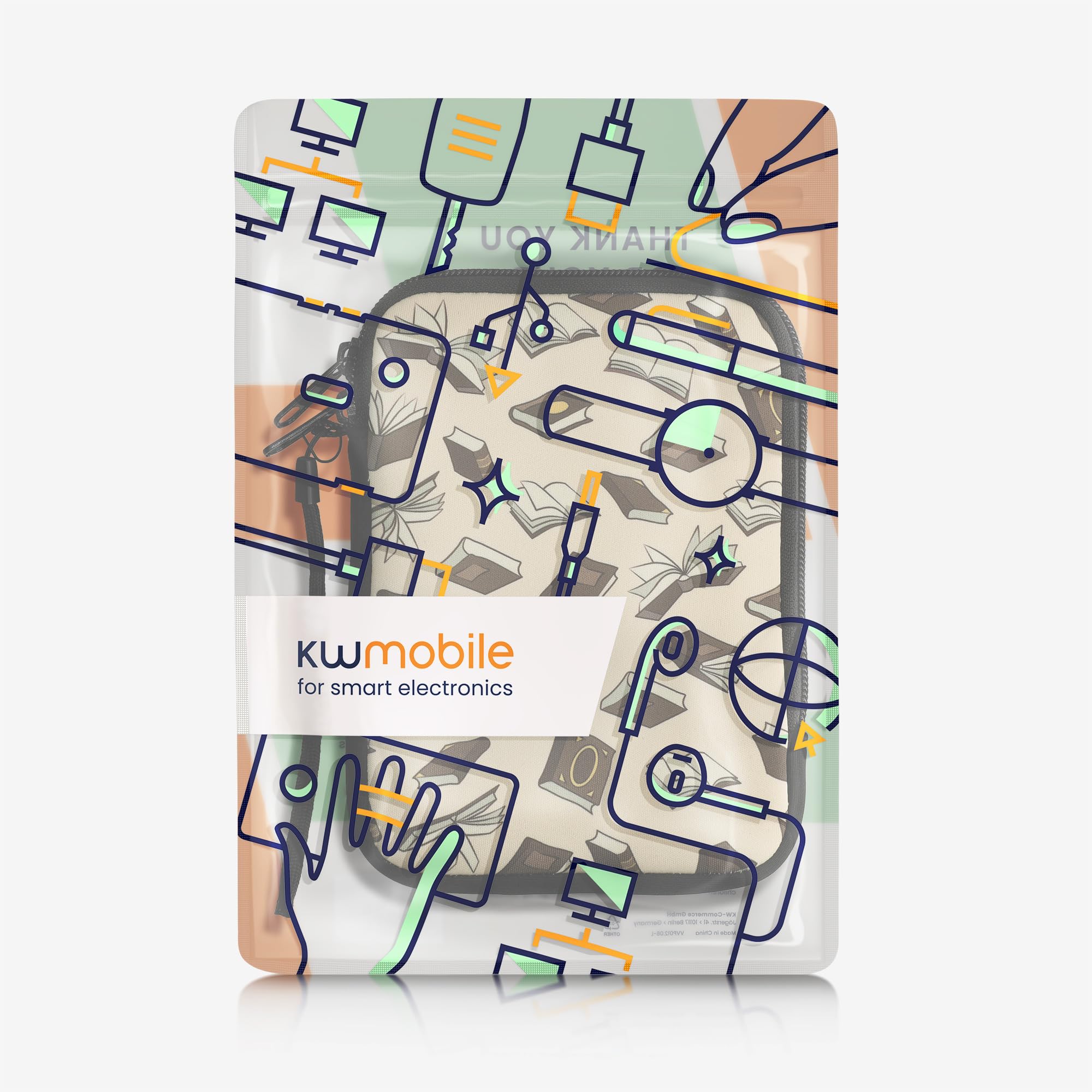 Foto 8 pulgar | Funda Para Lector De Libros Electrónicos Kwmobile, Neopreno, Talla 6, Universal, Color Beige - Venta Internacional.