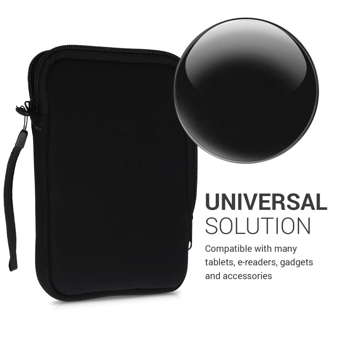 Foto 6 pulgar | Funda Para Lector De Libros Electrónicos Kwmobile, Neopreno, Tamaño 6, Universal, Negra - Venta Internacional.