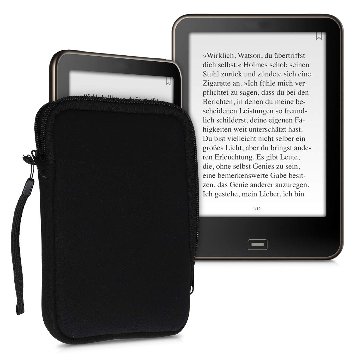 Foto 7 pulgar | Funda Para Lector De Libros Electrónicos Kwmobile, Neopreno, Tamaño 6, Universal, Negra - Venta Internacional.