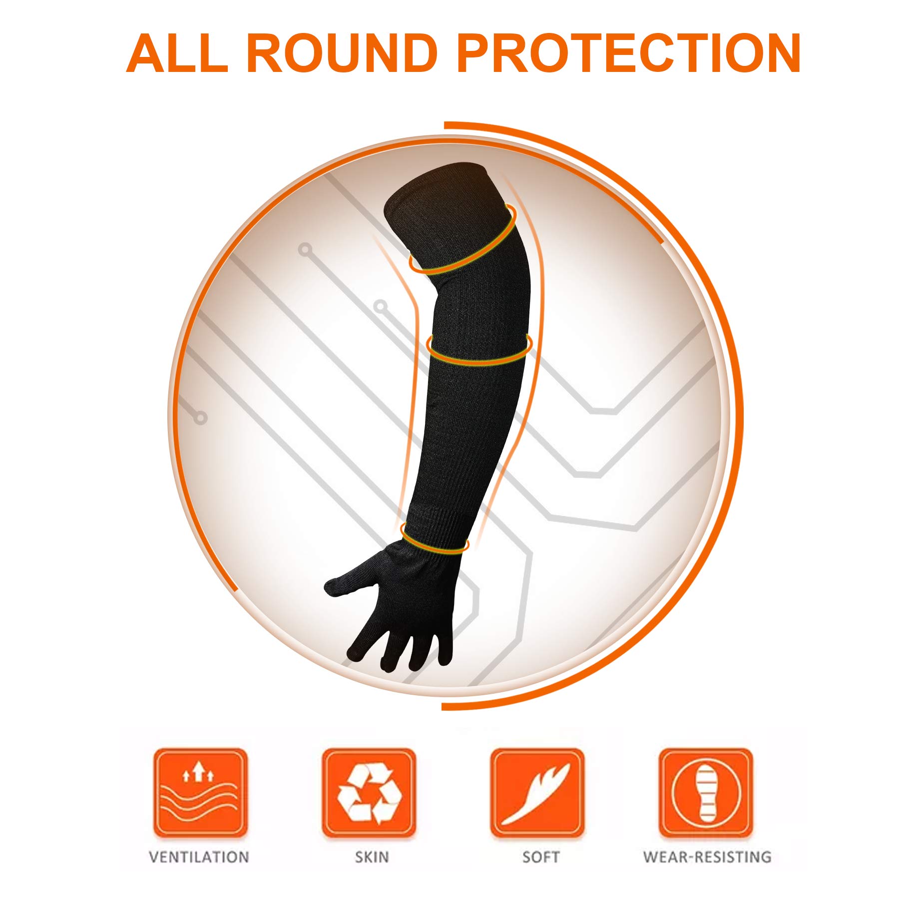 Foto 6 pulgar | Guantes Protectores De Kevlar Con Mangas De Nivel 5 De Protección - Venta Internacional.