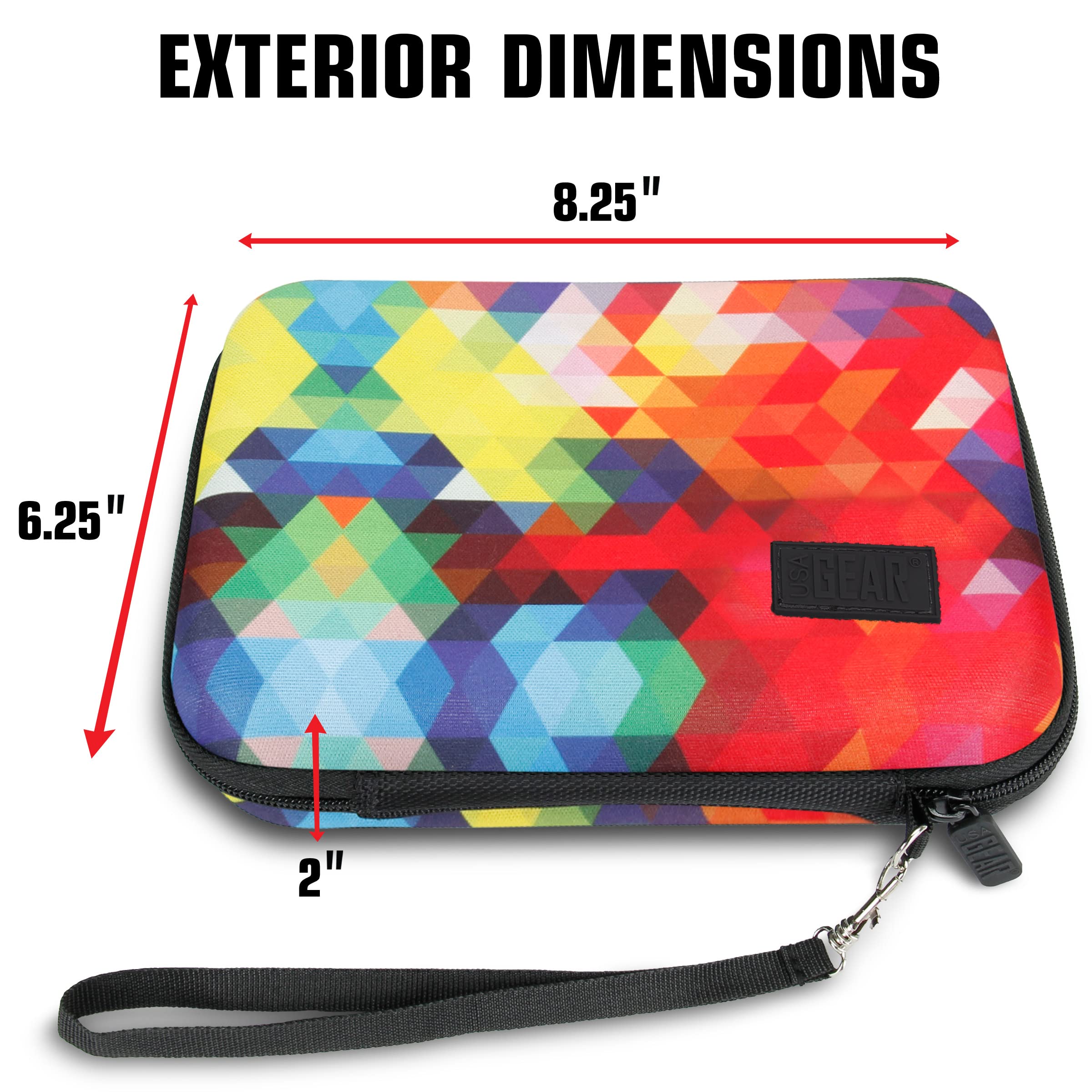 Foto 5 pulgar | Funda Rígida Para Cámara Y Monitor Usa Gear, Diseño Geométrico De 7.5 Pulgadas - Venta Internacional.