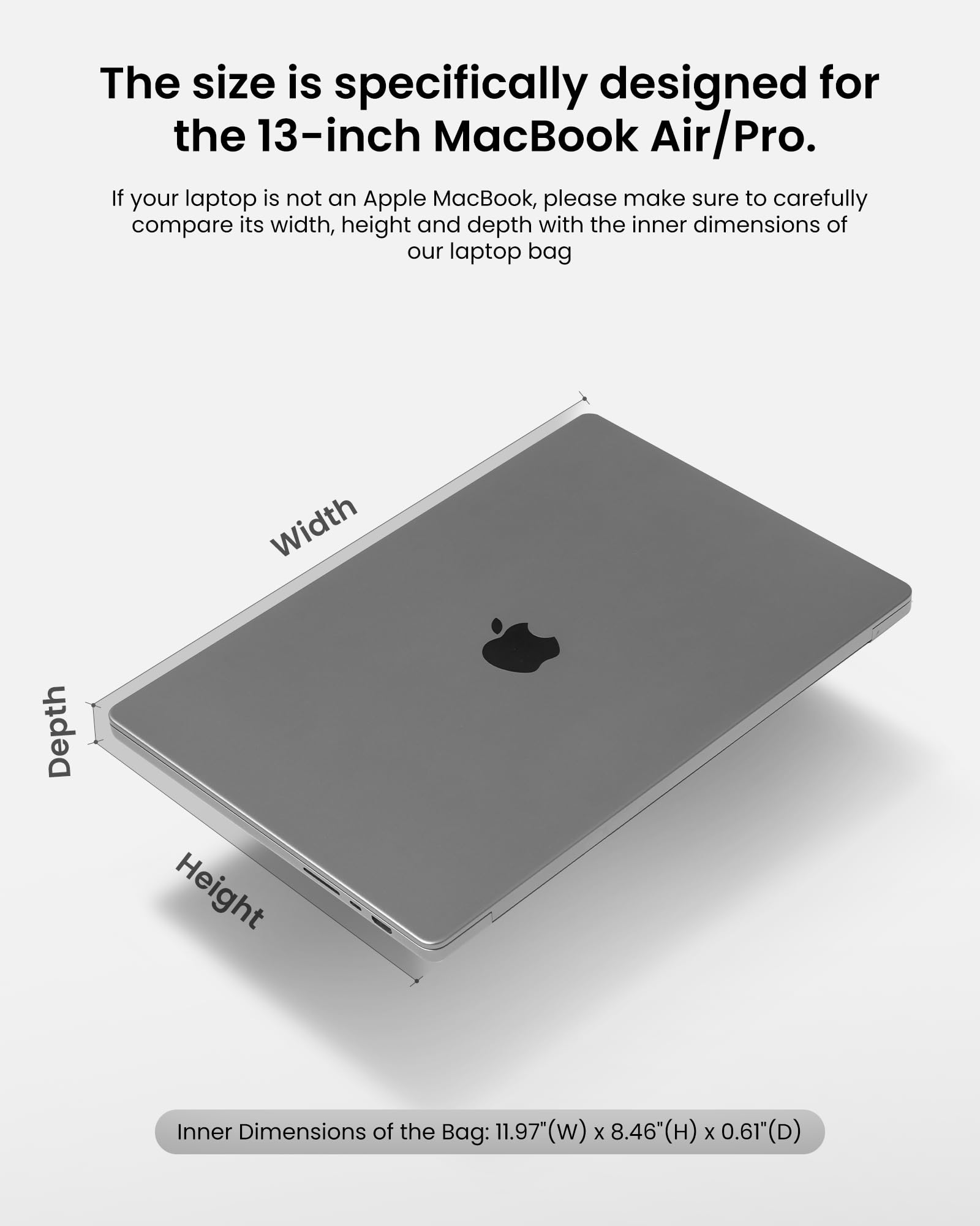 Foto 2 | Funda Protectora Para Portátil Tomtoc 360 Para Macbook Air/pro De 13 Pulgadas - Venta Internacional.