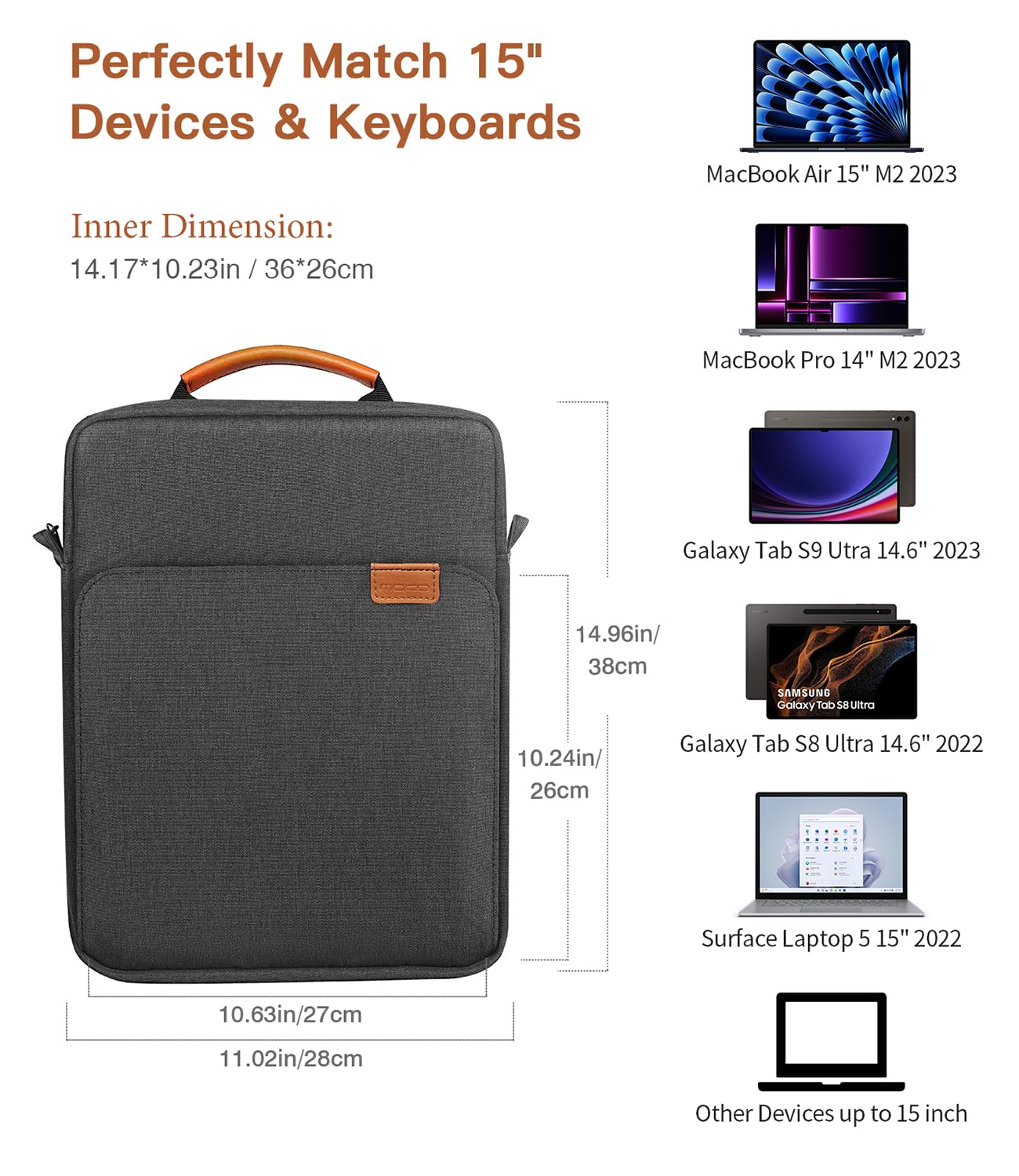 Foto 3 pulgar | Funda Para Portátil Moko Macbook Air/pro 14 Galaxy Tab De 15 Pulgadas - Venta Internacional.