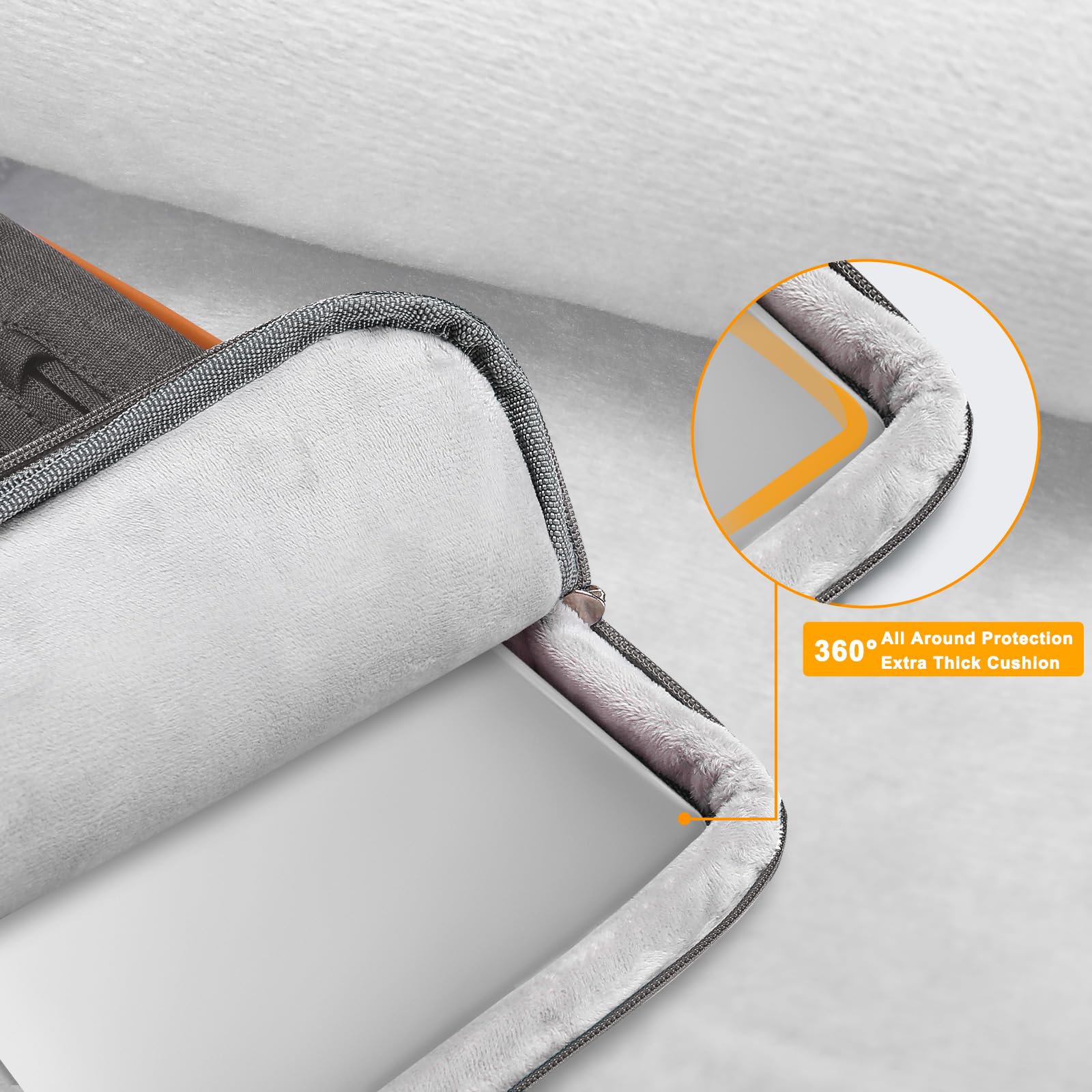 Foto 4 pulgar | Bandolera Para Portátil Mosiso 360 Protective 17-17 3 Pulgadas  Gris Pardo - Venta Internacional.