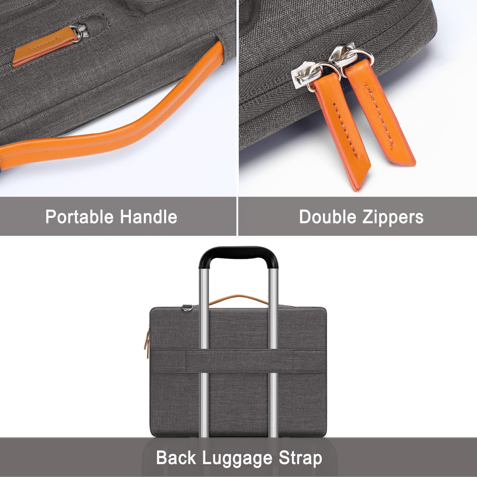 Foto 4 | Bandolera Para Portátil Mosiso 360 Protective 17-17 3 Pulgadas  Gris Pardo - Venta Internacional.