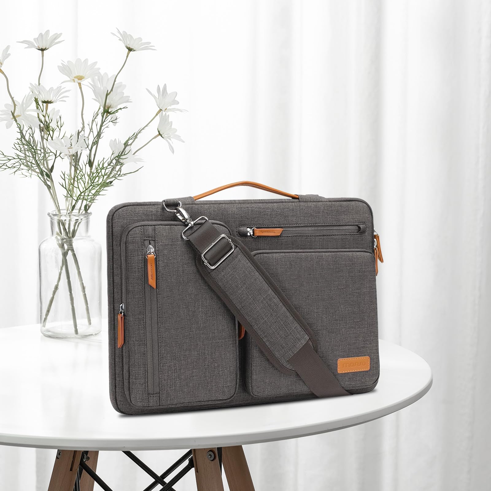Foto 7 | Bandolera Para Portátil Mosiso 360 Protective 17-17 3 Pulgadas  Gris Pardo - Venta Internacional.