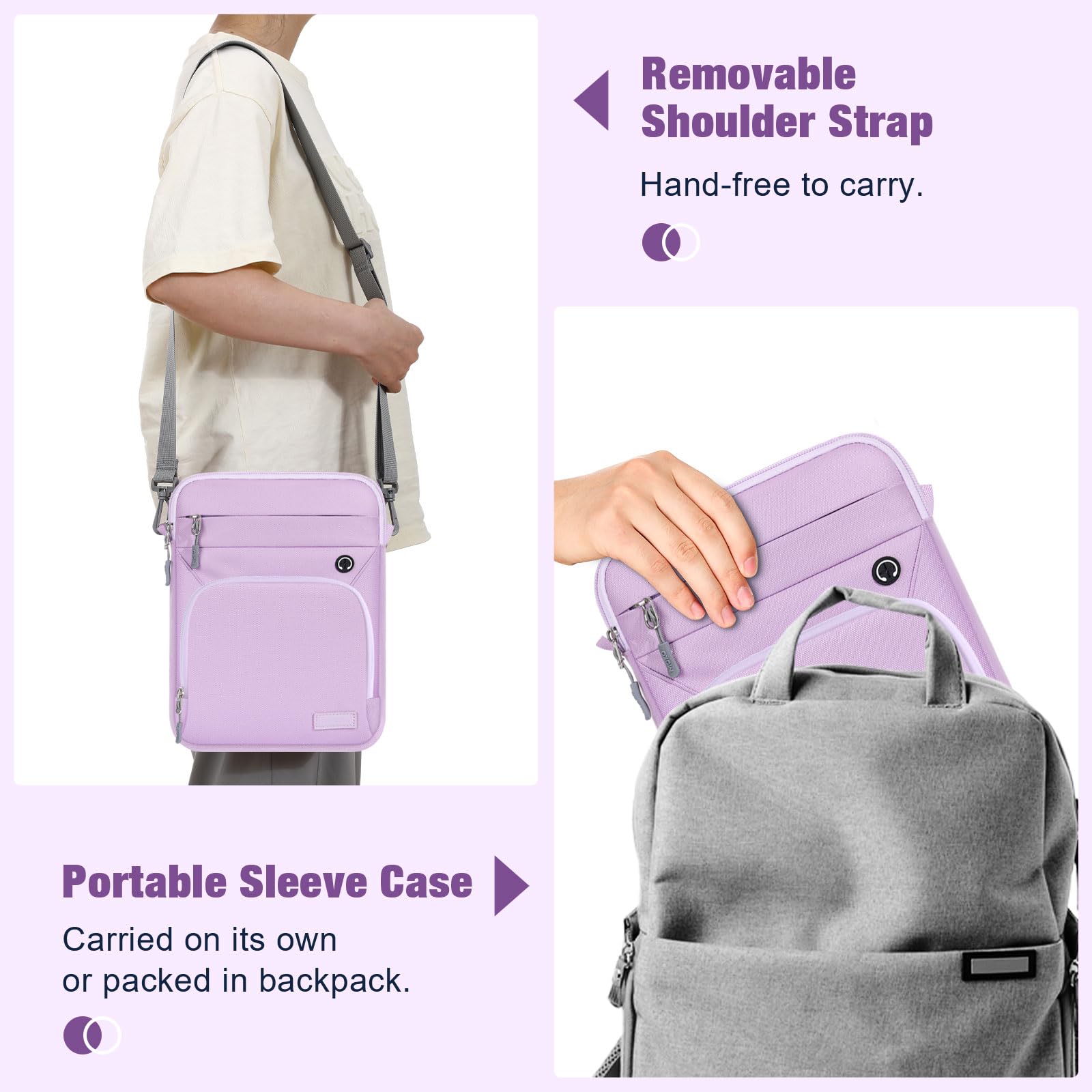 Foto 8 pulgar | Funda Para Tablet Moko De 9 A 11 Pulgadas Para Ipad Air M3  Color Morado - Venta Internacional.