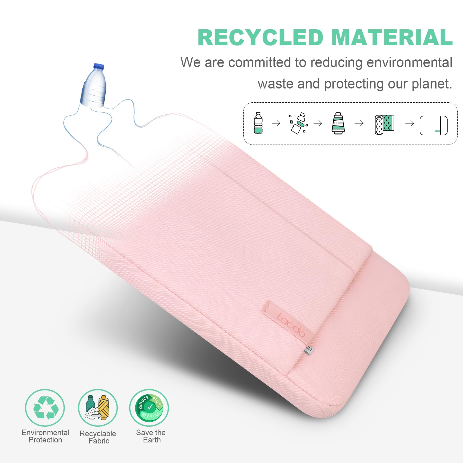 Foto 2 | Funda Para Portátil Lacdo De 13 Pulgadas Para Macbook Air/pro  Color Rosa - Venta Internacional.