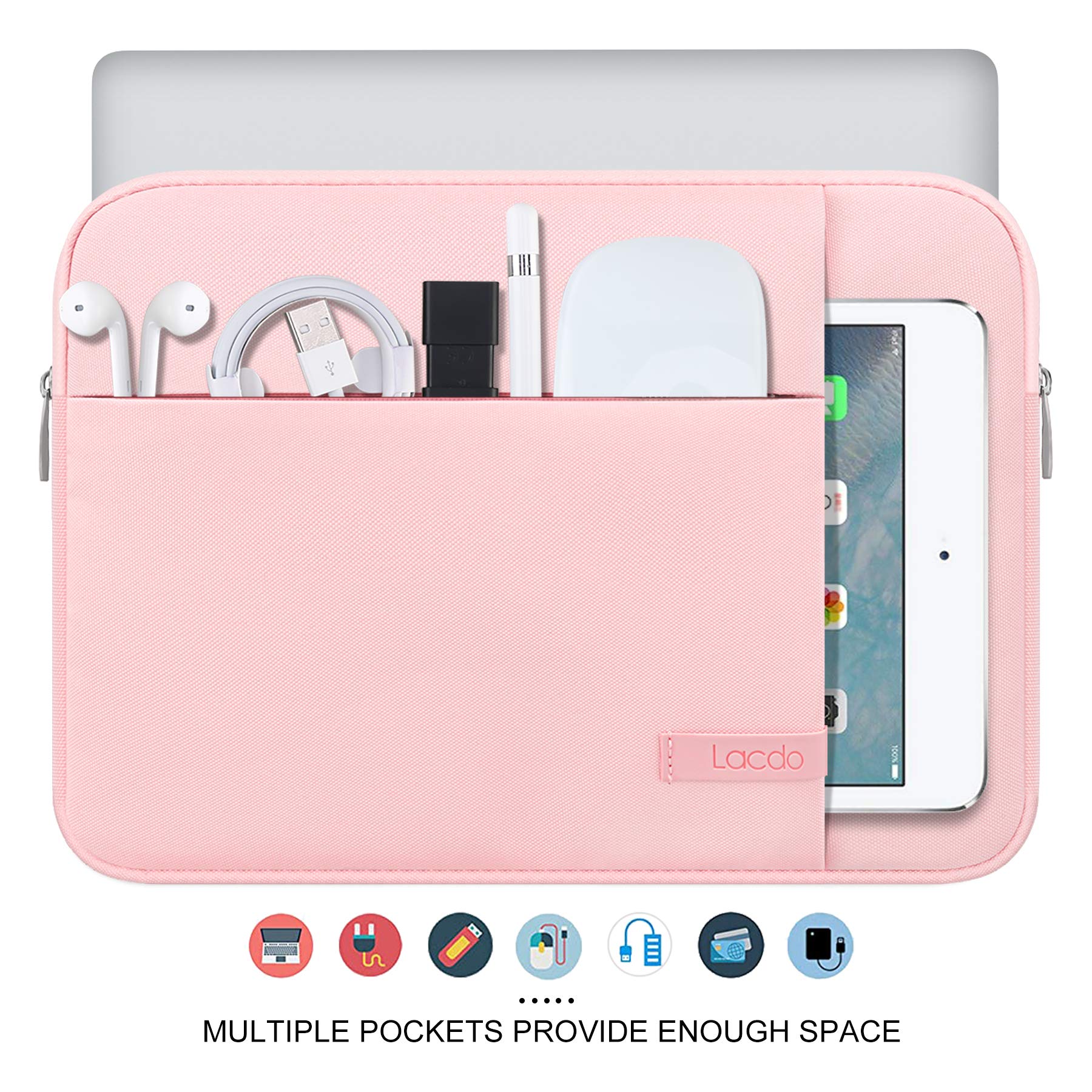 Foto 4 | Funda Para Portátil Lacdo De 13 Pulgadas Para Macbook Air/pro  Color Rosa - Venta Internacional.