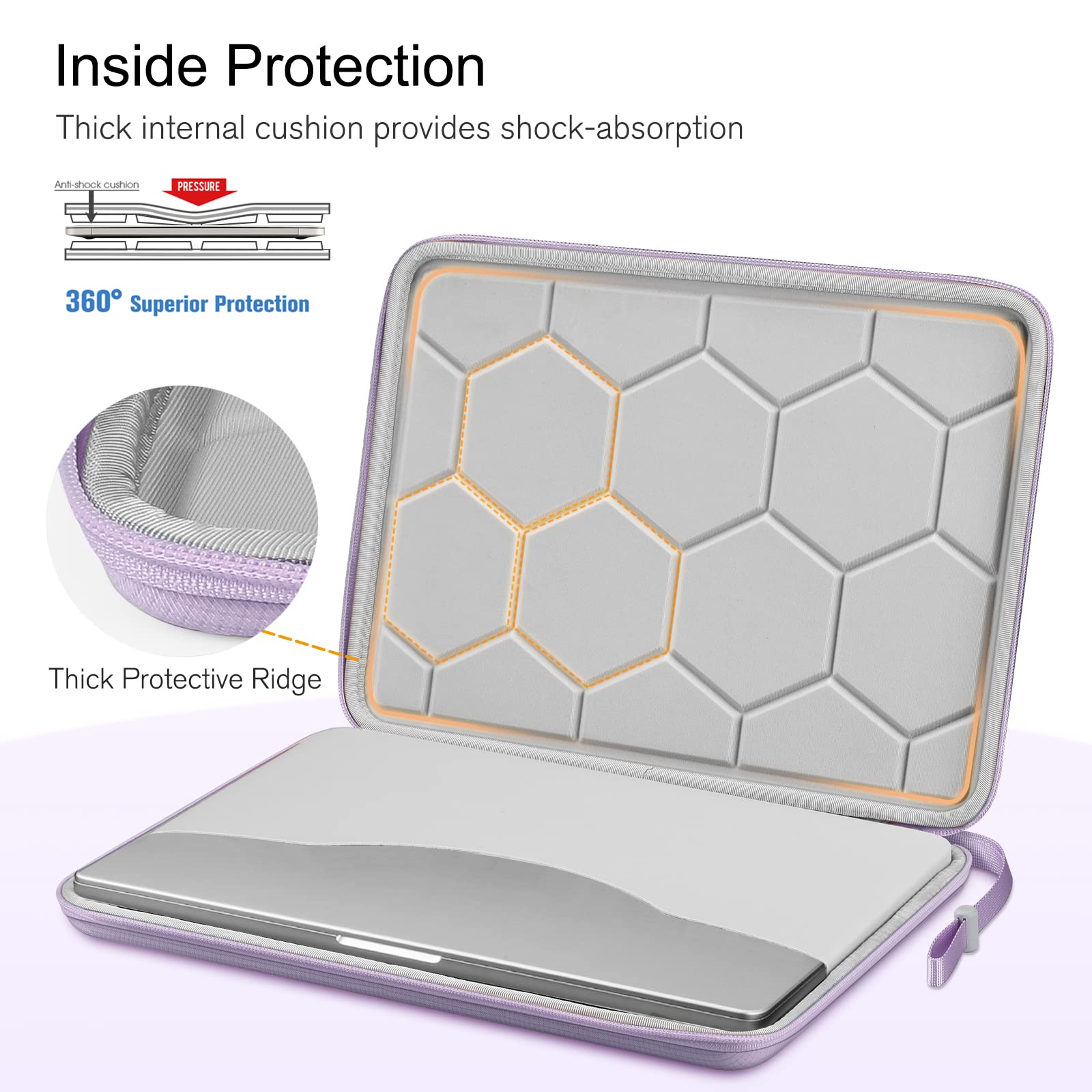 Foto 5 pulgar | Funda Rígida Para Ordenador Portátil Finpac De 15 6 Pulgadas  Color Lila  Para Acer Hp - Venta Internacional.