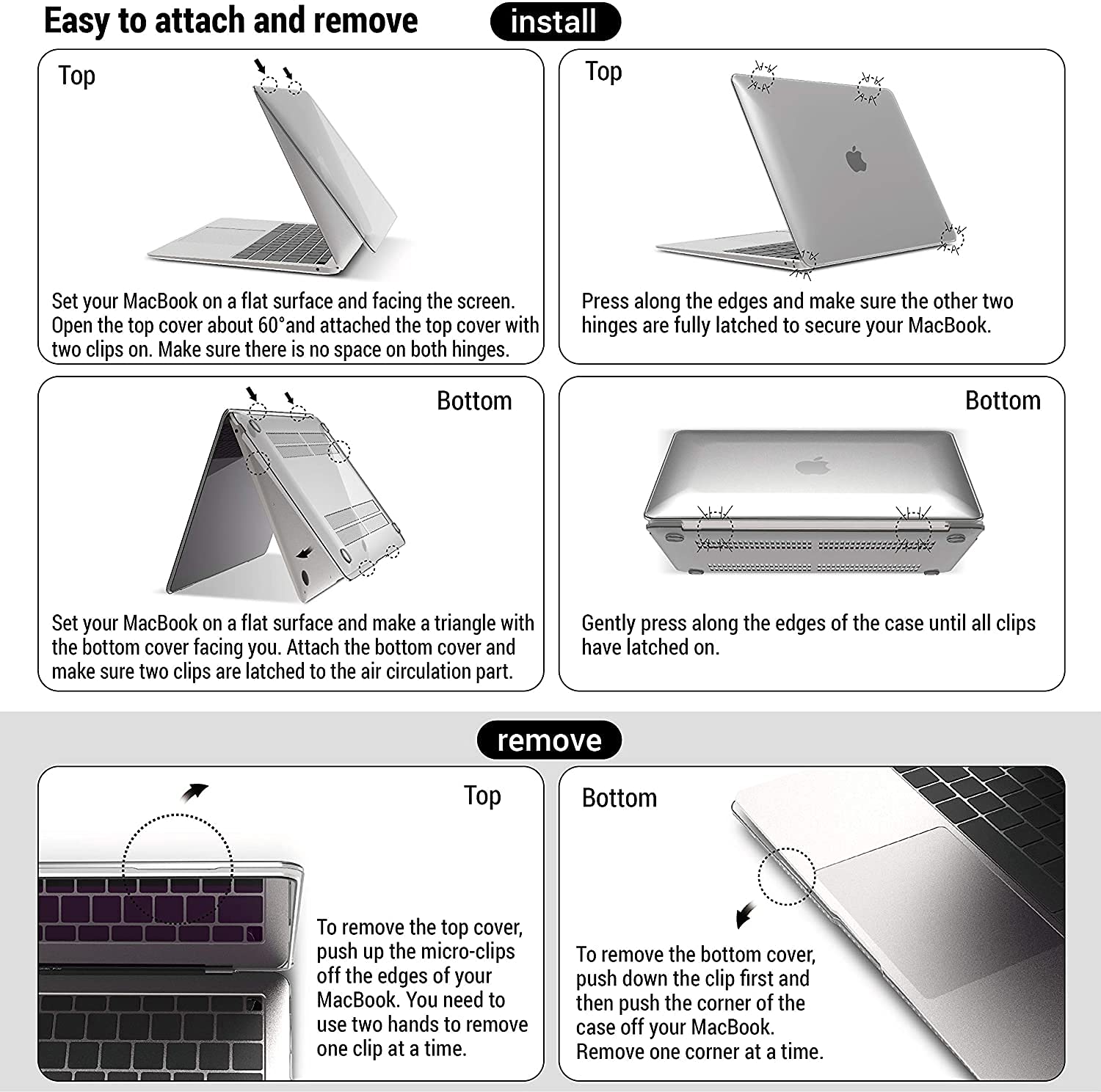 Foto 7 pulgar | Funda Ibenzer Compatible Con Macbook Air 13'' M1 A2337 Transparente - Venta Internacional.