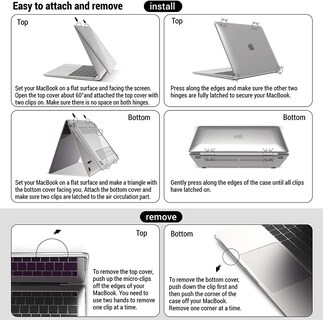 Foto 6 | Funda Ibenzer Compatible Con Macbook Air 13'' M1 A2337 Transparente - Venta Internacional.