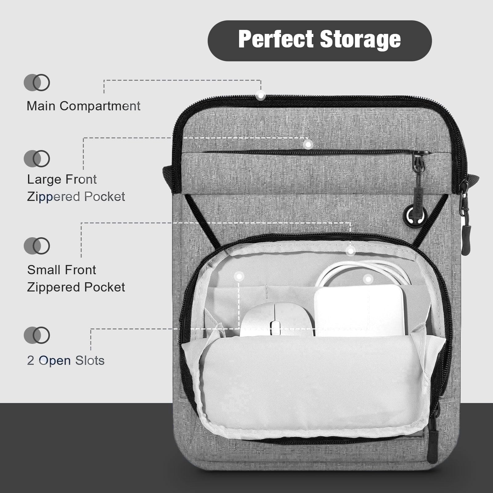 Foto 6 | Funda Para Tablet Moko De 9 A 11 Pulgadas Para Ipad Air M3  Color Gris Claro - Venta Internacional.
