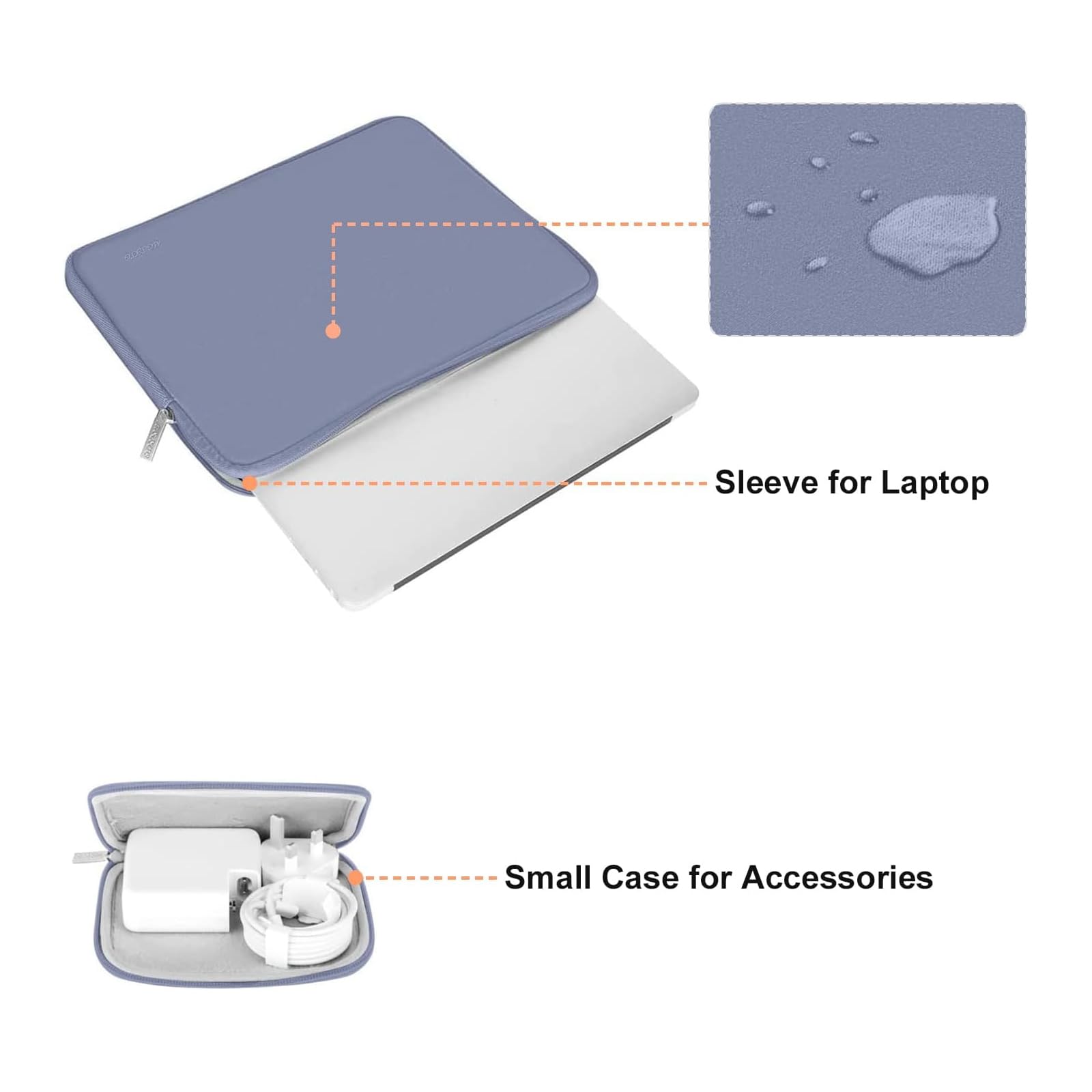 Foto 3 pulgar | Funda Para Portátil Mosiso De 13 3 Pulgadas  Neopreno  Gris Lavanda - Venta Internacional.