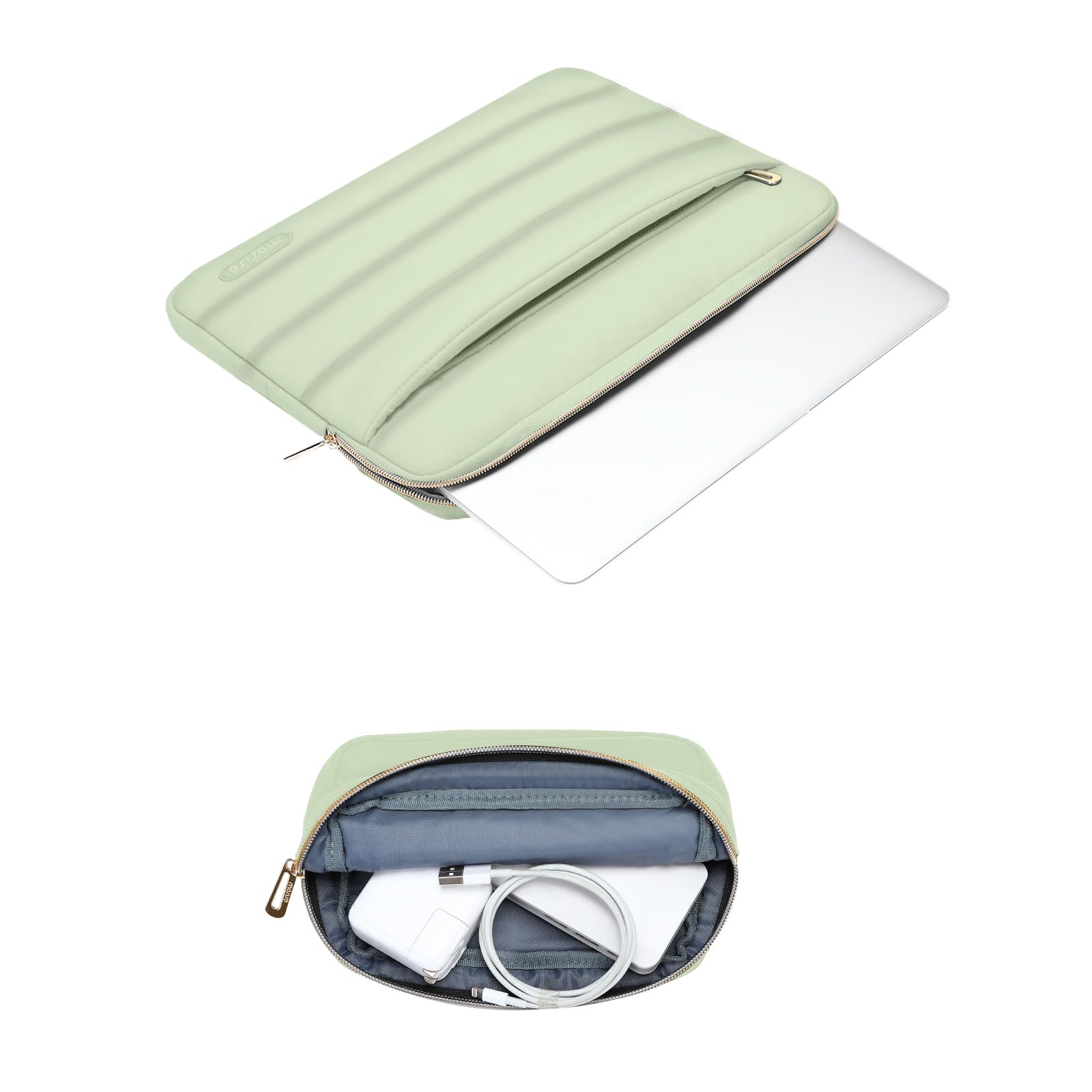 Foto 4 pulgar | Funda Para Portátil Mosiso Puffy Sleeve 15-15 6 Pulgadas Para Macbook Pro 16 Sage - Venta Internacional.