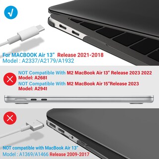 Foto 4 | Funda Ibenzer Compatible Con Macbook Air De 13 Pulgadas M1 A2337 - Venta Internacional.