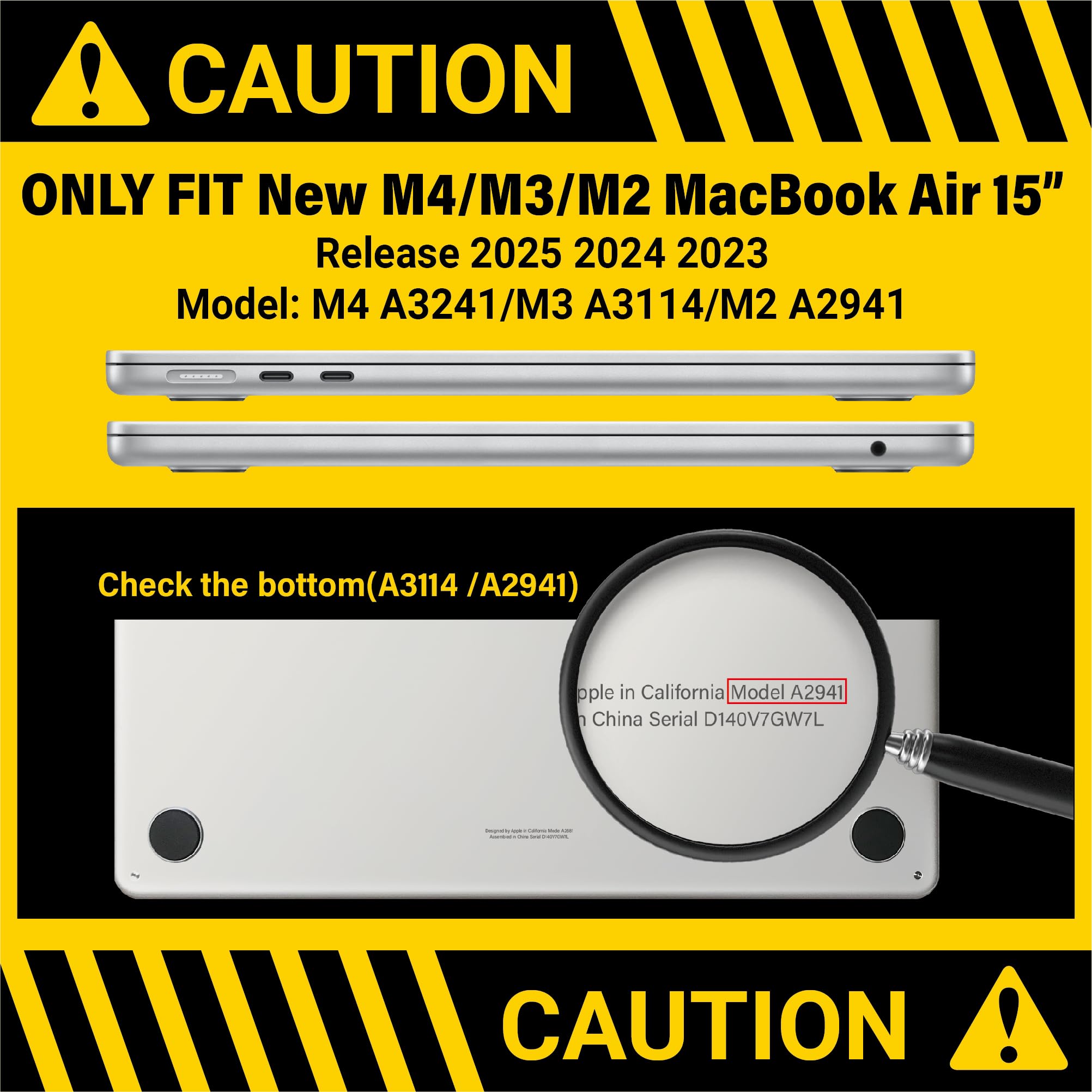 Foto 2 | Funda Ibenzer Compatible Con Macbook Air 15 Pulgadas M4 A3241 - Venta Internacional.