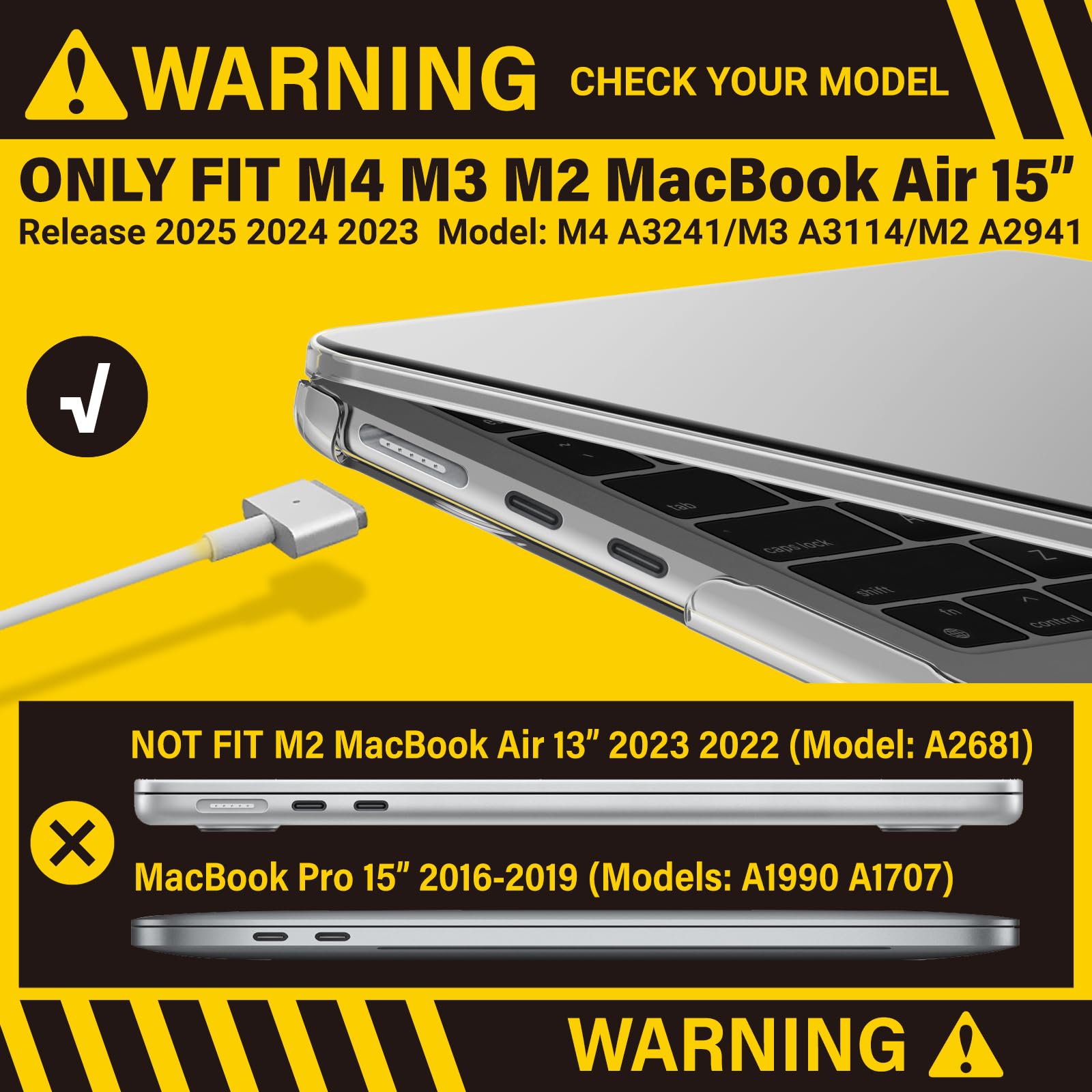 Foto 4 pulgar | Funda Ibenzer Compatible Con Macbook Air 15 Pulgadas M4 A3241 - Venta Internacional.