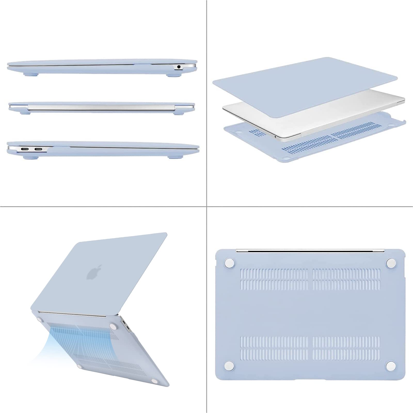 Foto 6 pulgar | Funda Mosiso Compatible Con Macbook Air De 13 3 Pulgadas  Color Azul Claro - Venta Internacional.