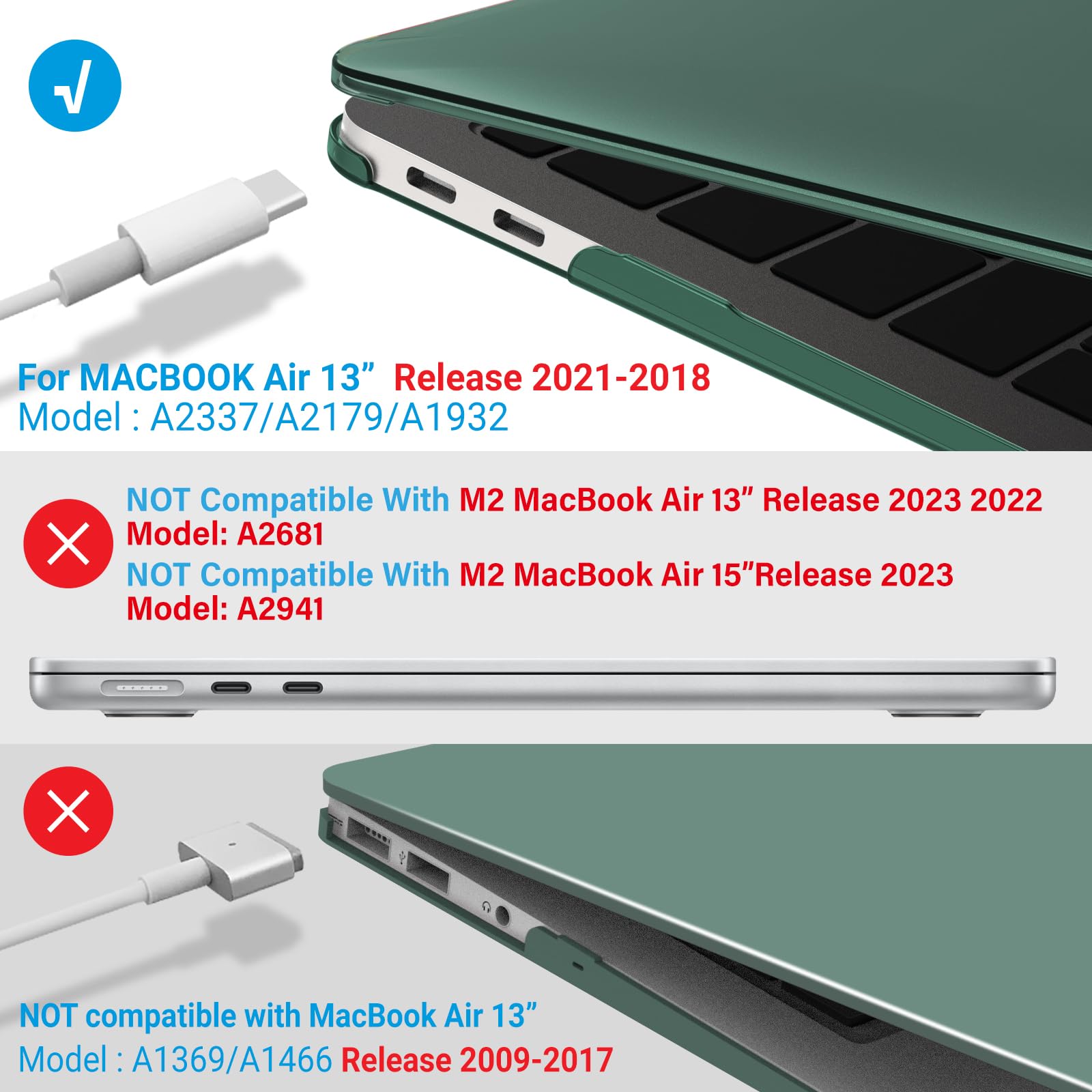 Foto 5 pulgar | Funda Ibenzer Compatible Con Macbook Air 13 M1 A2337 A2179 A1932 - Venta Internacional.