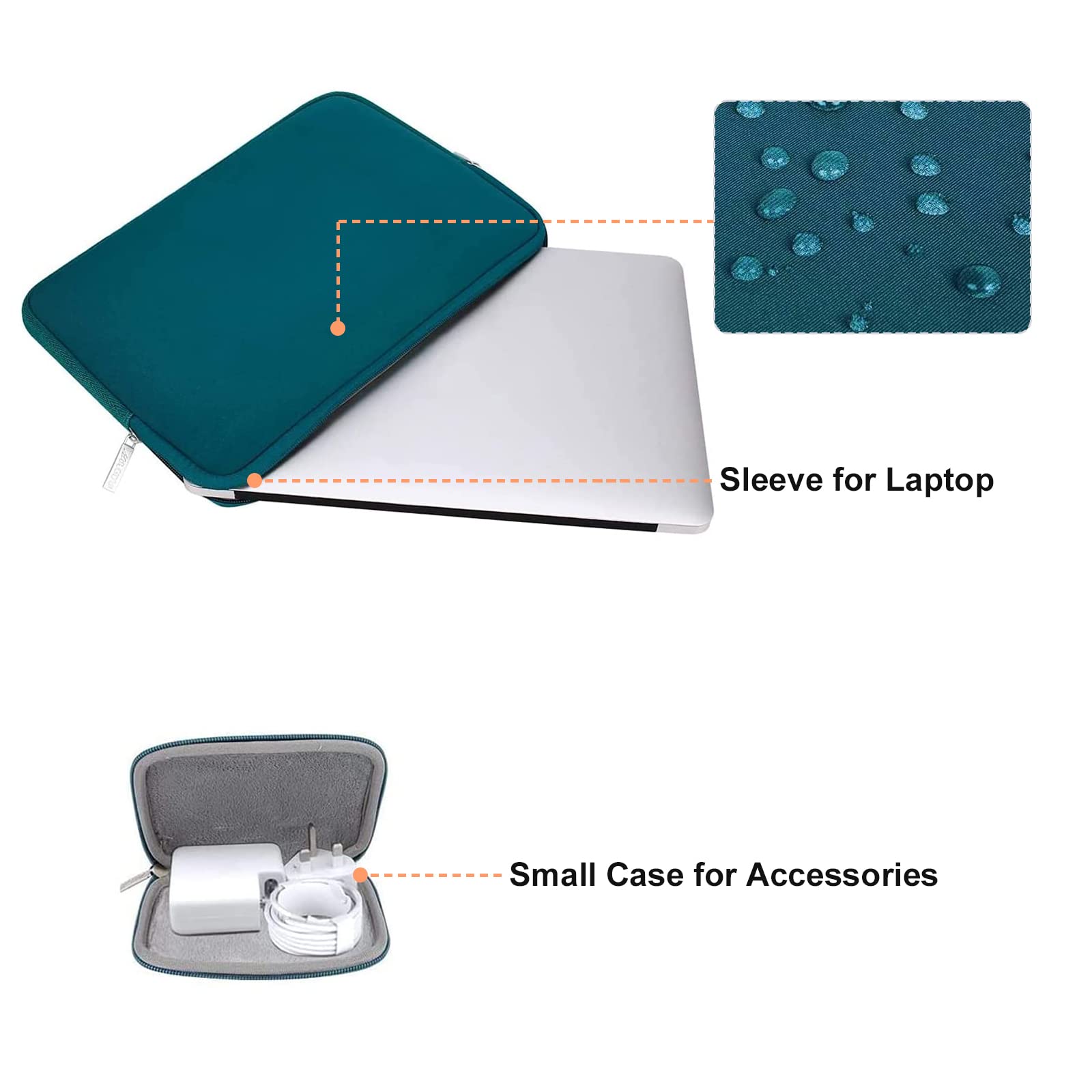 Foto 3 pulgar | Funda Para Portátil Mosiso Para Macbook Air/pro De 13 Pulgadas  Color Verde Azulado Oscuro - Venta Internacional.