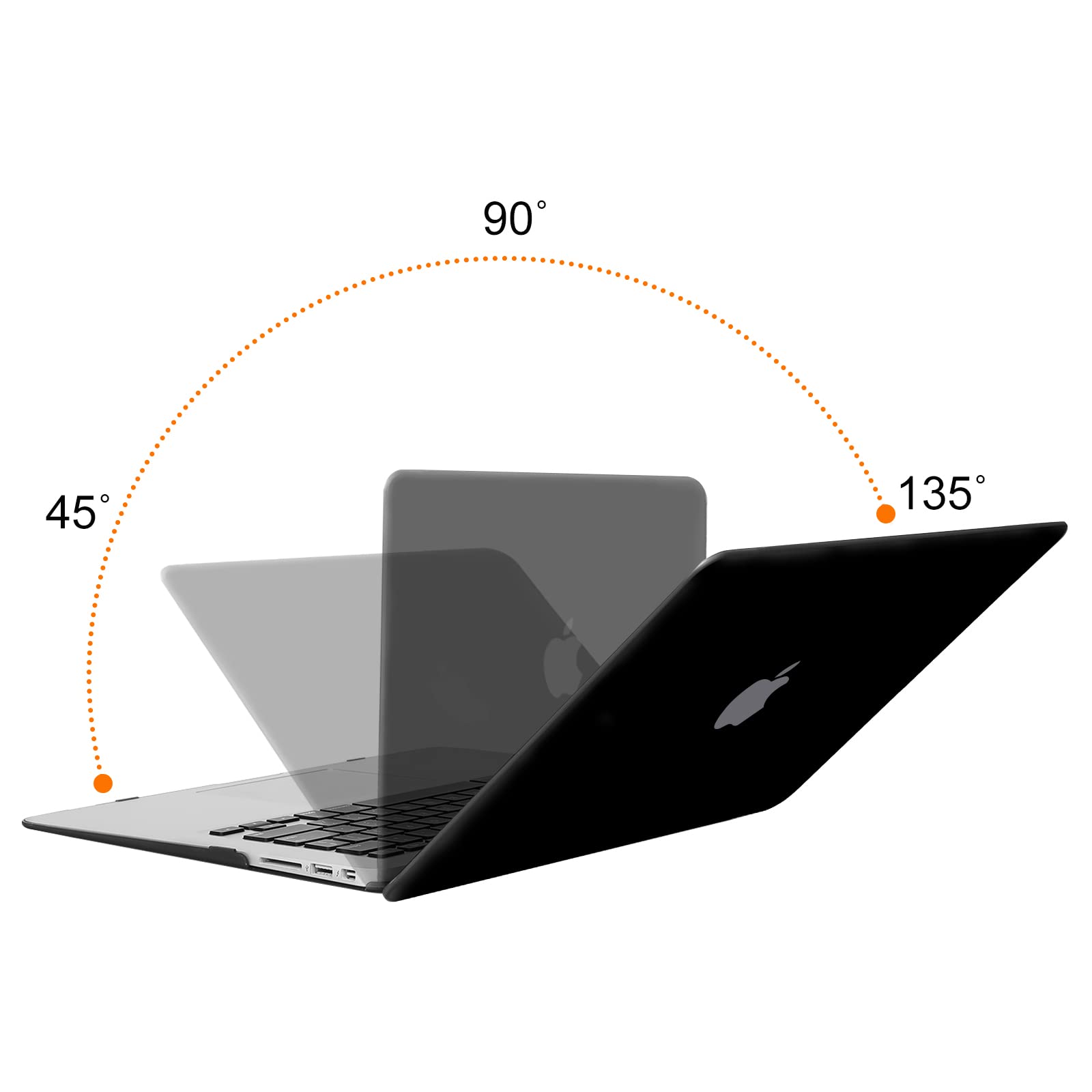 Foto 4 | Funda Mosiso Compatible Con Macbook Air De 13 Pulgadas Con Teclado Y Protector De Pantalla  Color Negro - Venta In