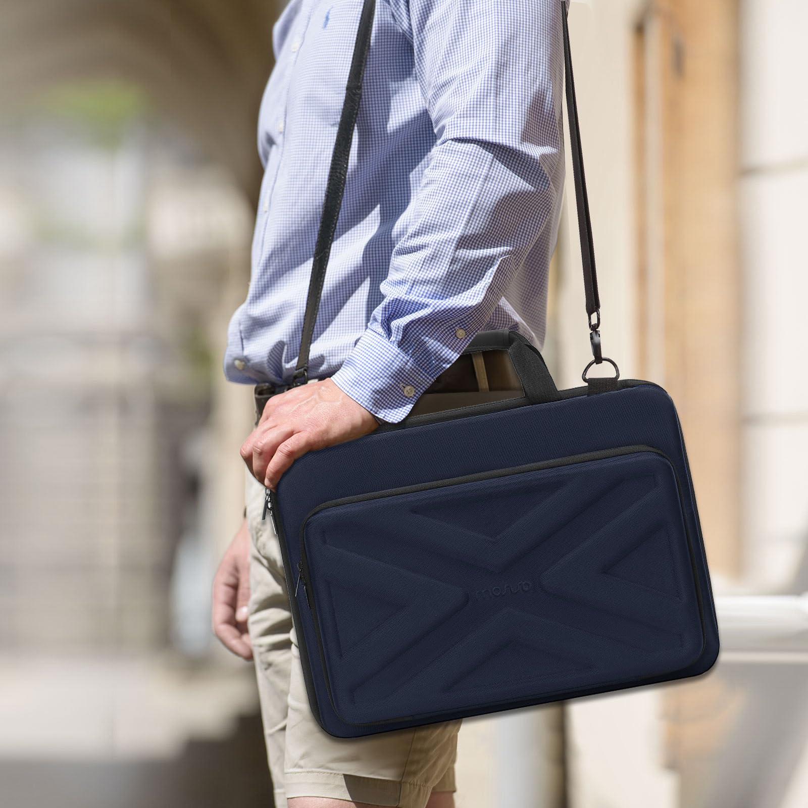 Foto 5 | Funda Rígida Para Portátil Mosiso De 15 A 15 6 Pulgadas  Color Azul Marino - Venta Internacional.
